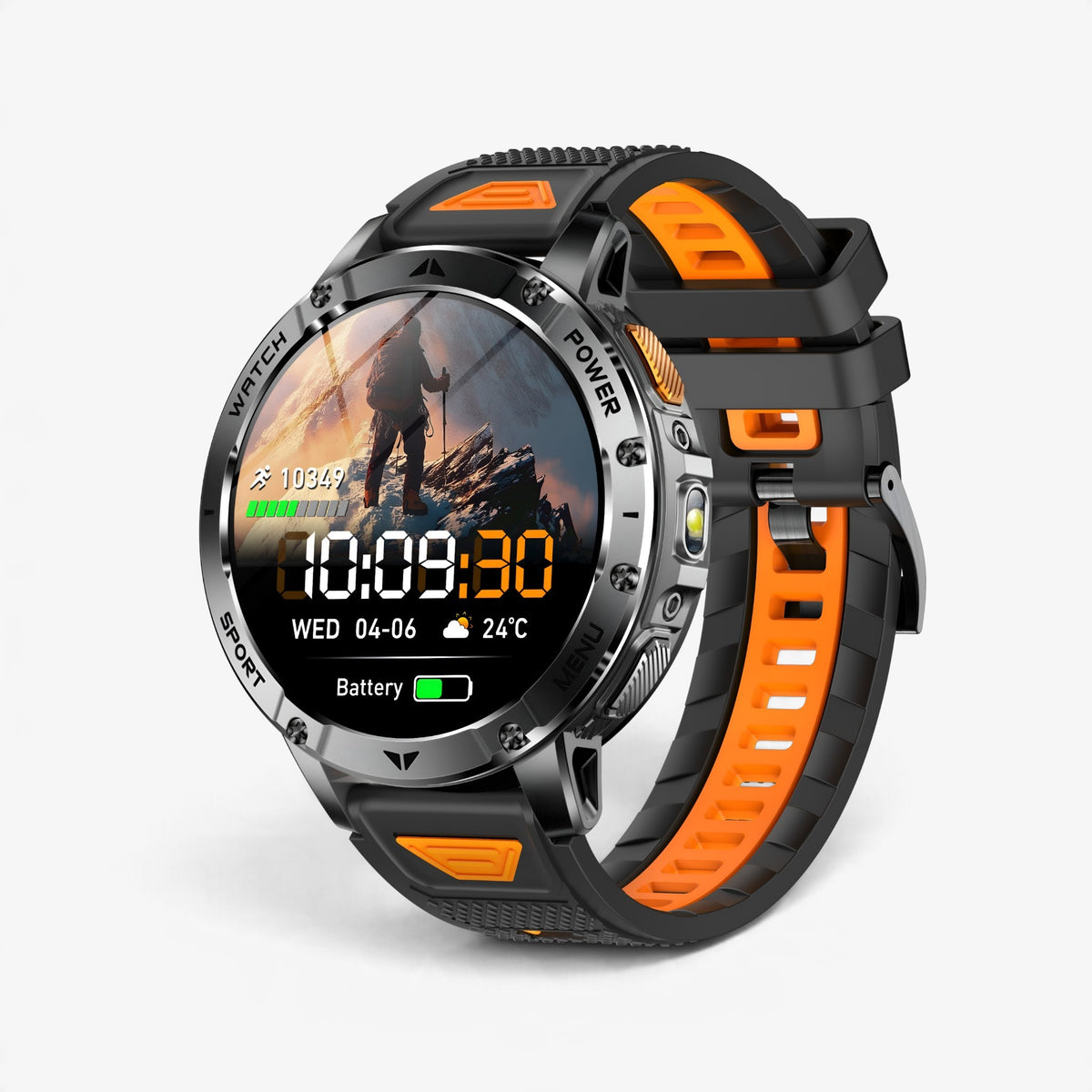 Muški Pametni Sat Military AK112 - Black/Orange