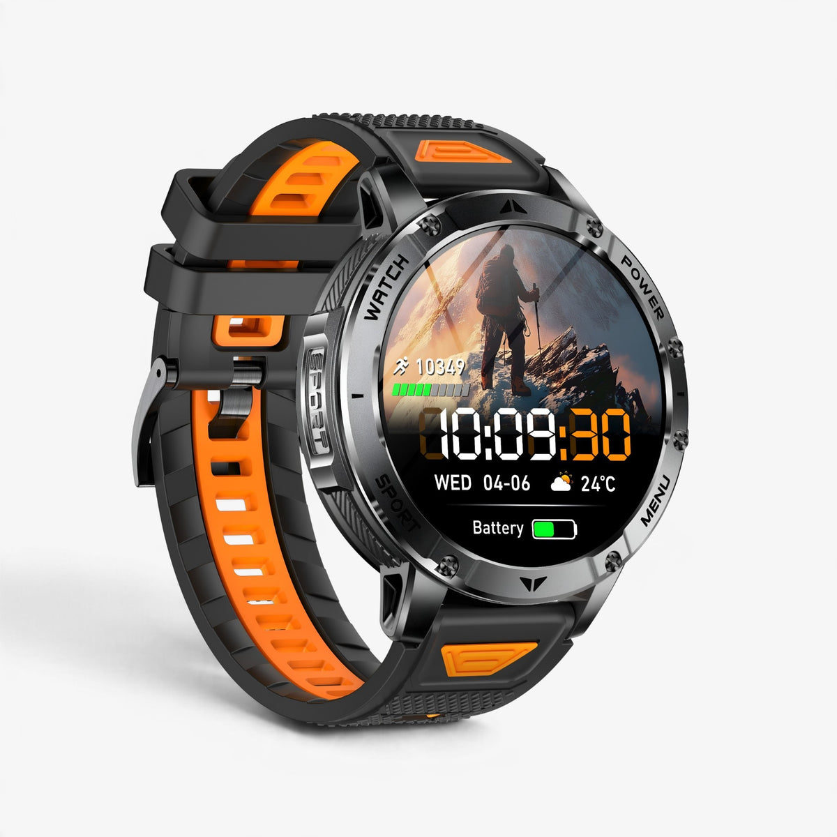 Muški Pametni Sat Military AK112 - Black/Orange