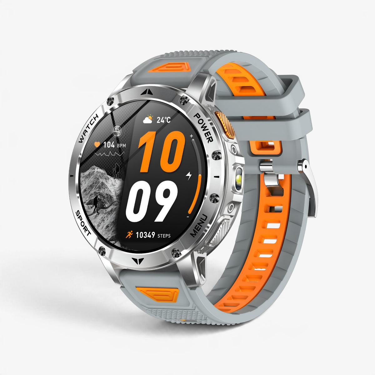 Muški Pametni Sat Military AK112 - Silver/Orange