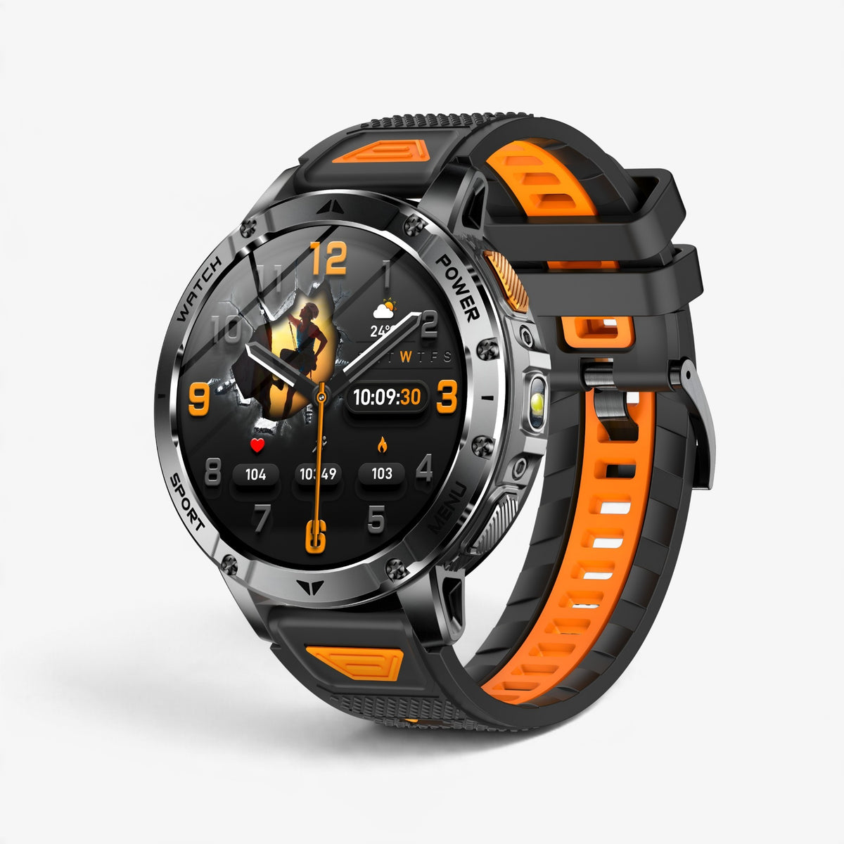 Muški Pametni Sat Military AK112 - Black/Orange