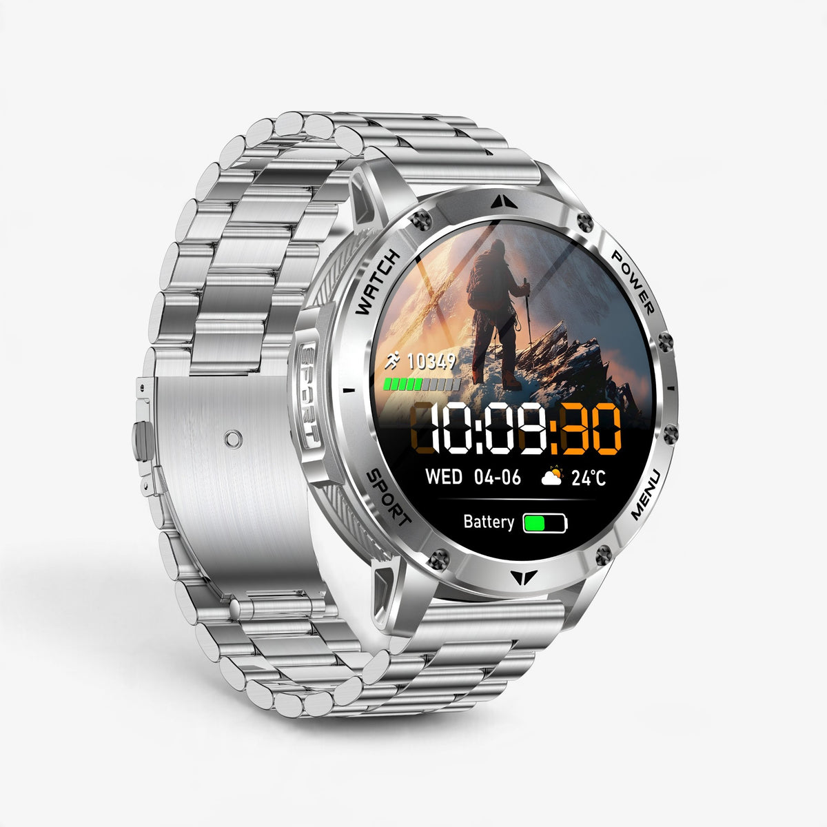 Muški Pametni Sat Military AK112 - Silver/Orange