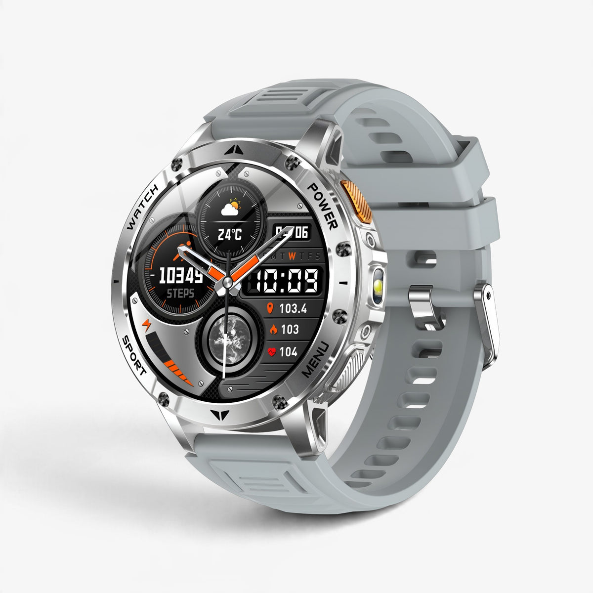 Muški Pametni Sat Military AK112 - Silver