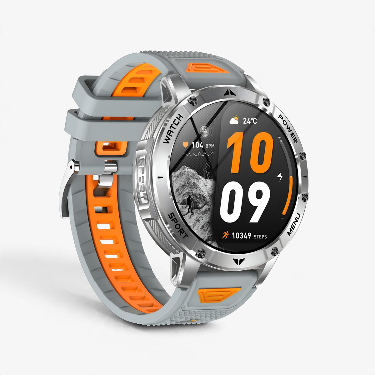Muški Pametni Sat Military AK112 - Silver/Orange