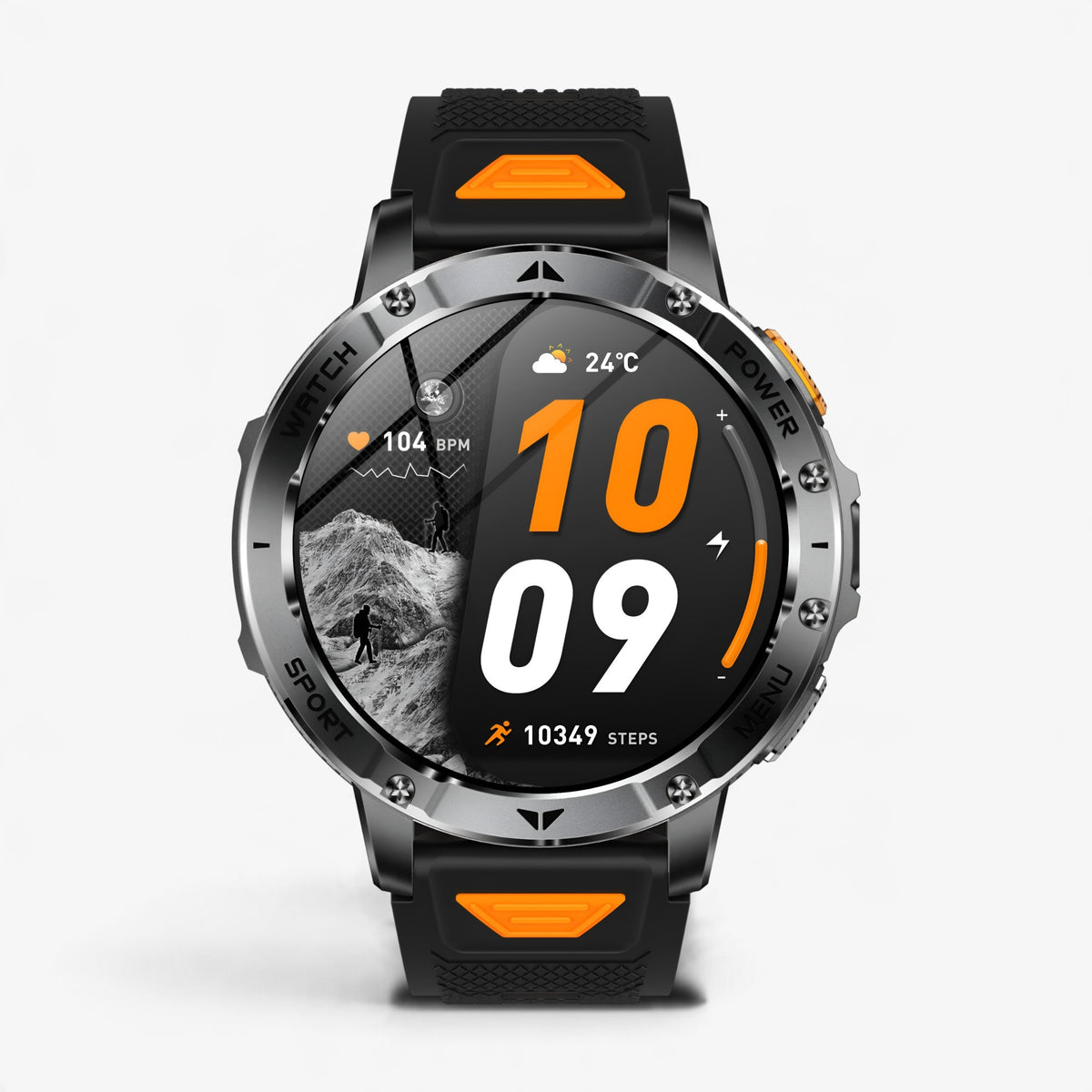 Muški Pametni Sat Military AK112 - Black/Orange