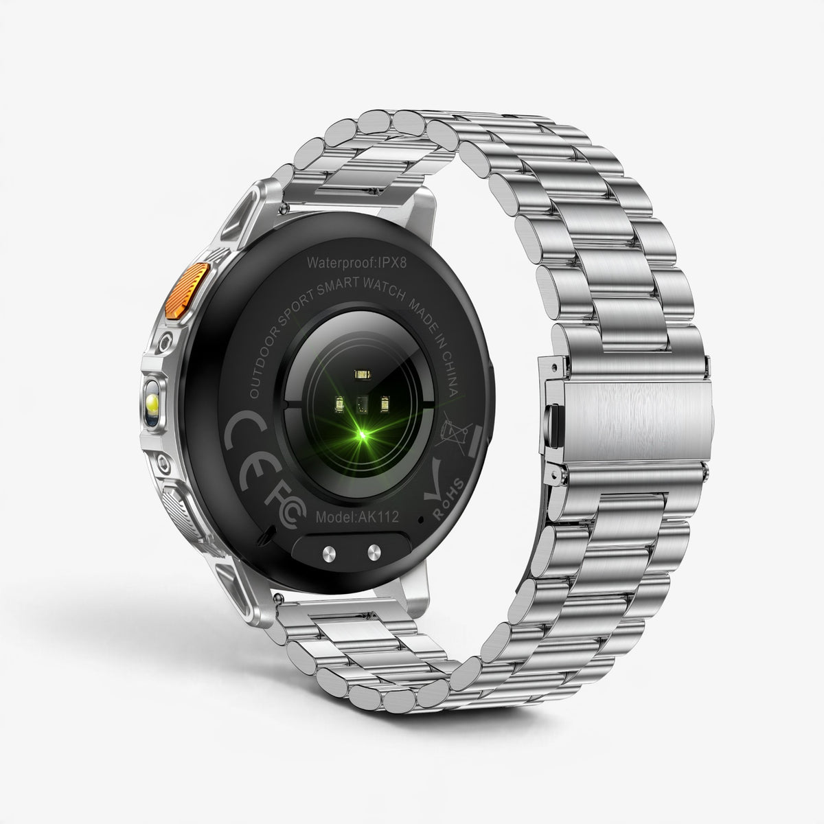Muški Pametni Sat Military AK112 - Silver/Orange