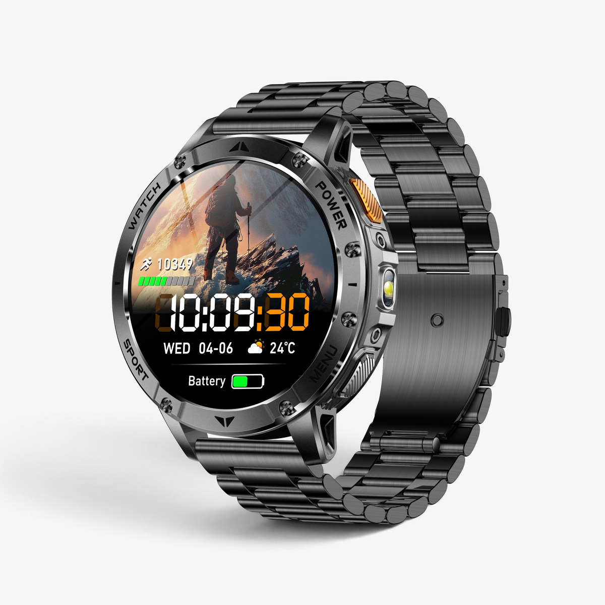 Muški Pametni Sat Military AK112 - Black/Orange