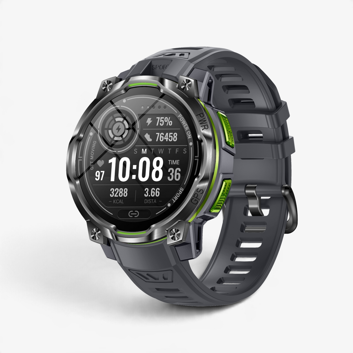 Muški Pametni Sat Military KC108 - Black/Green