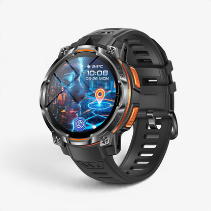 Muški Pametni Sat Military KC108 - Black/Orange