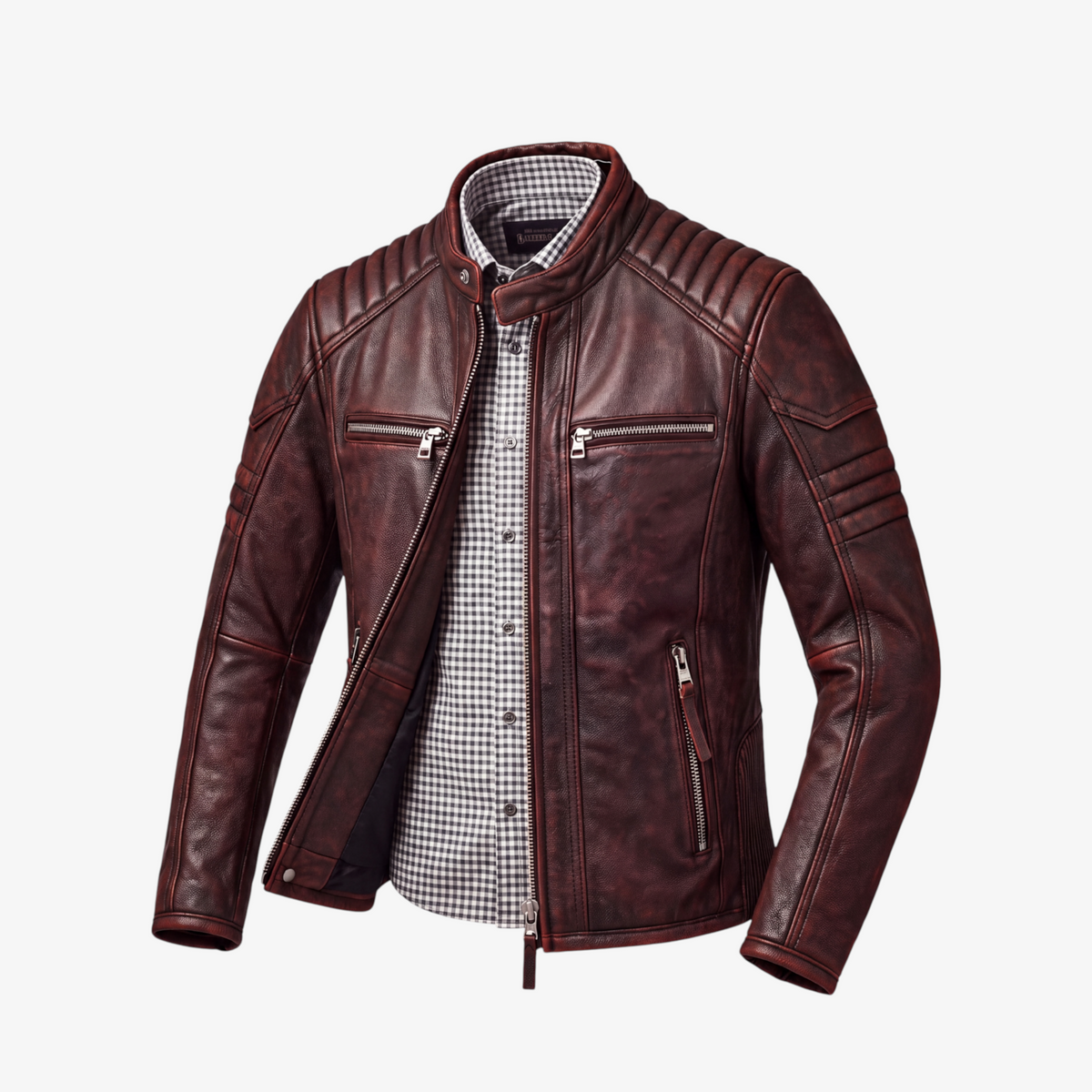 Muška Jakna Od Prirodne Kože - Rider Red