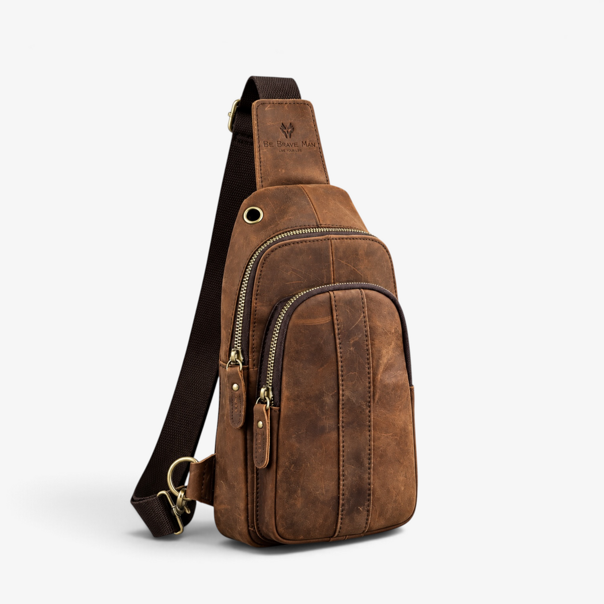 Muška Kožna Torba Bull - Brown 🦬