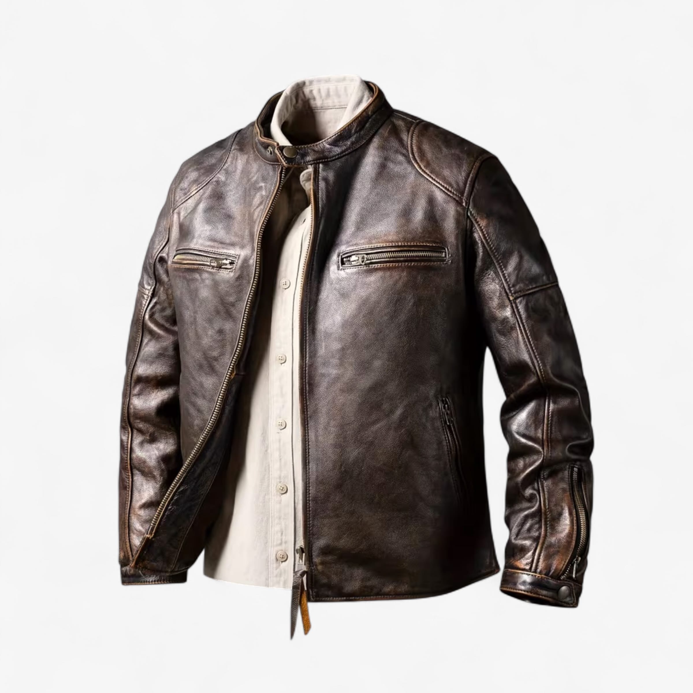 Muška Kožna Jakna Rancher – Vintage Stil od Prave Kože – Be Brave Man