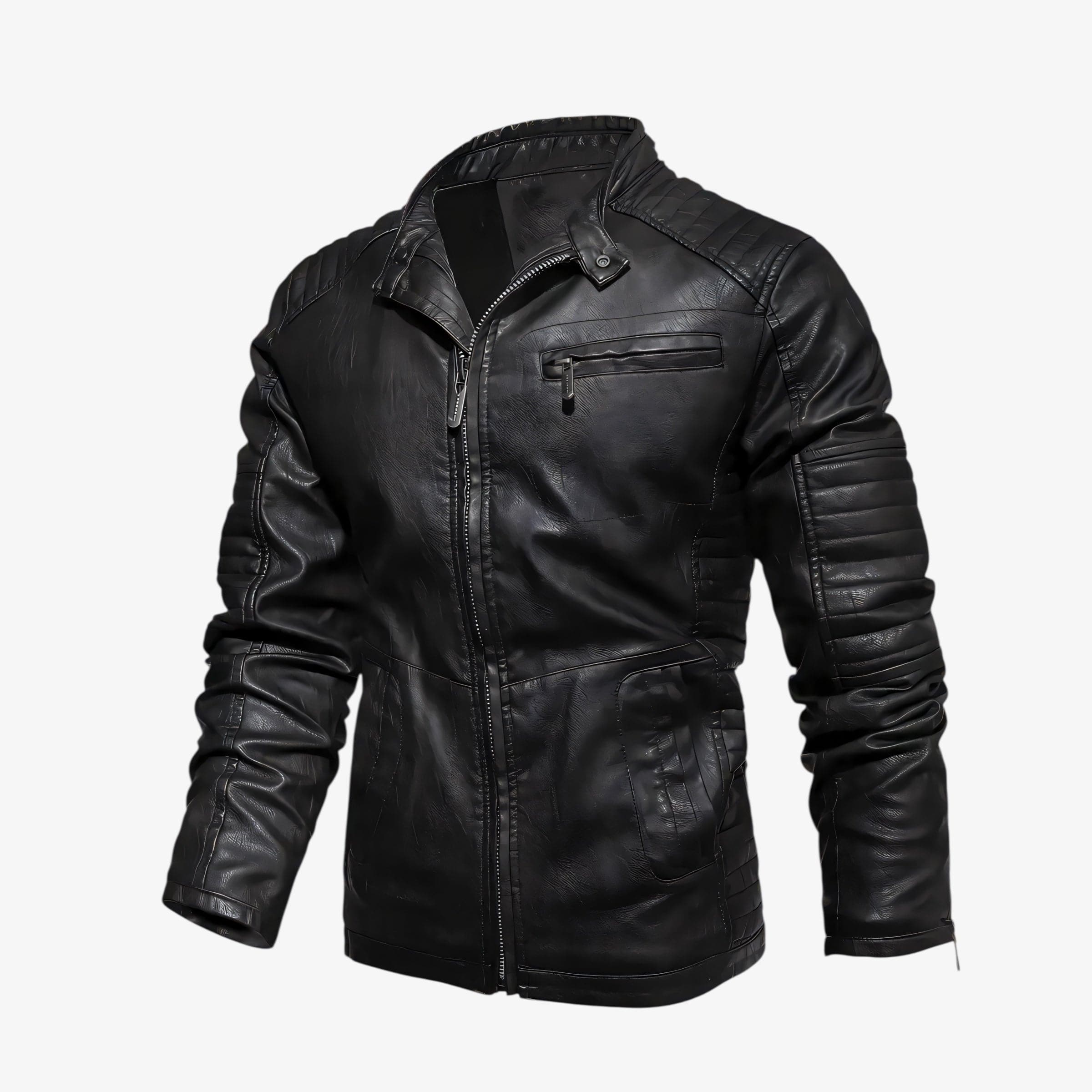 Muška Kožna Jakna sa termo postavom - Legion Black