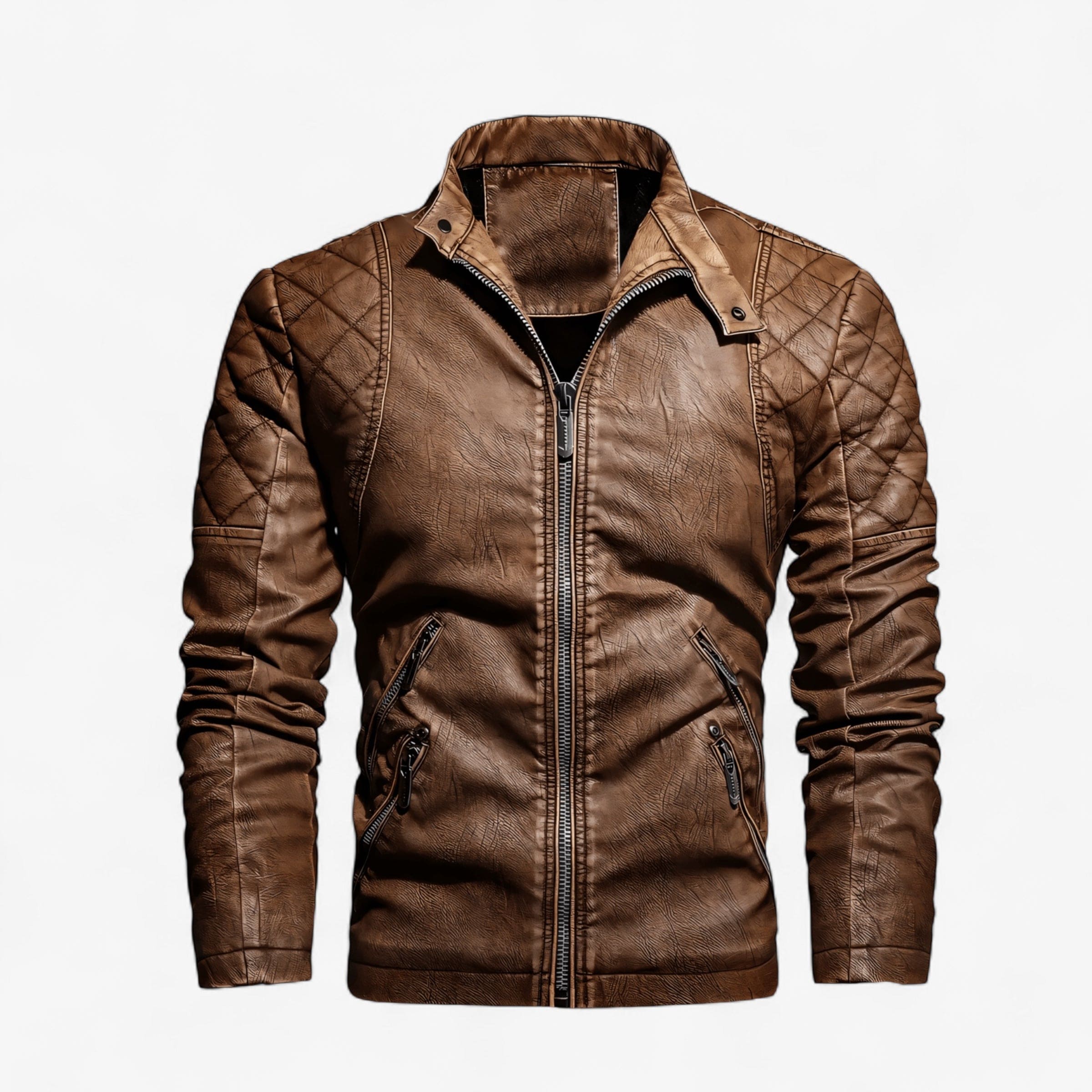 Muška Kožna Jesenja Jakna Urban Rebel Brown
