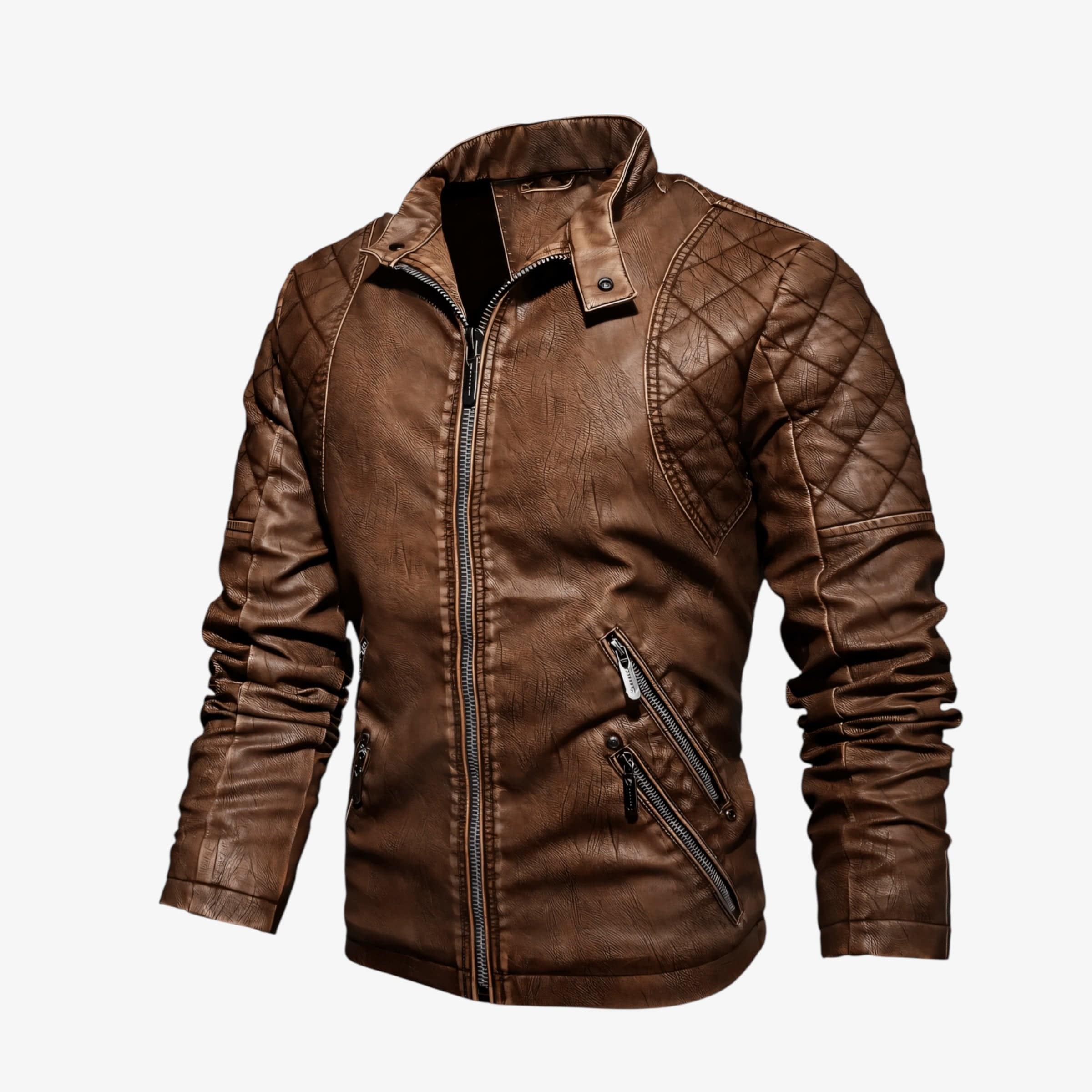 Muška Kožna Jesenja Jakna Urban Rebel Brown