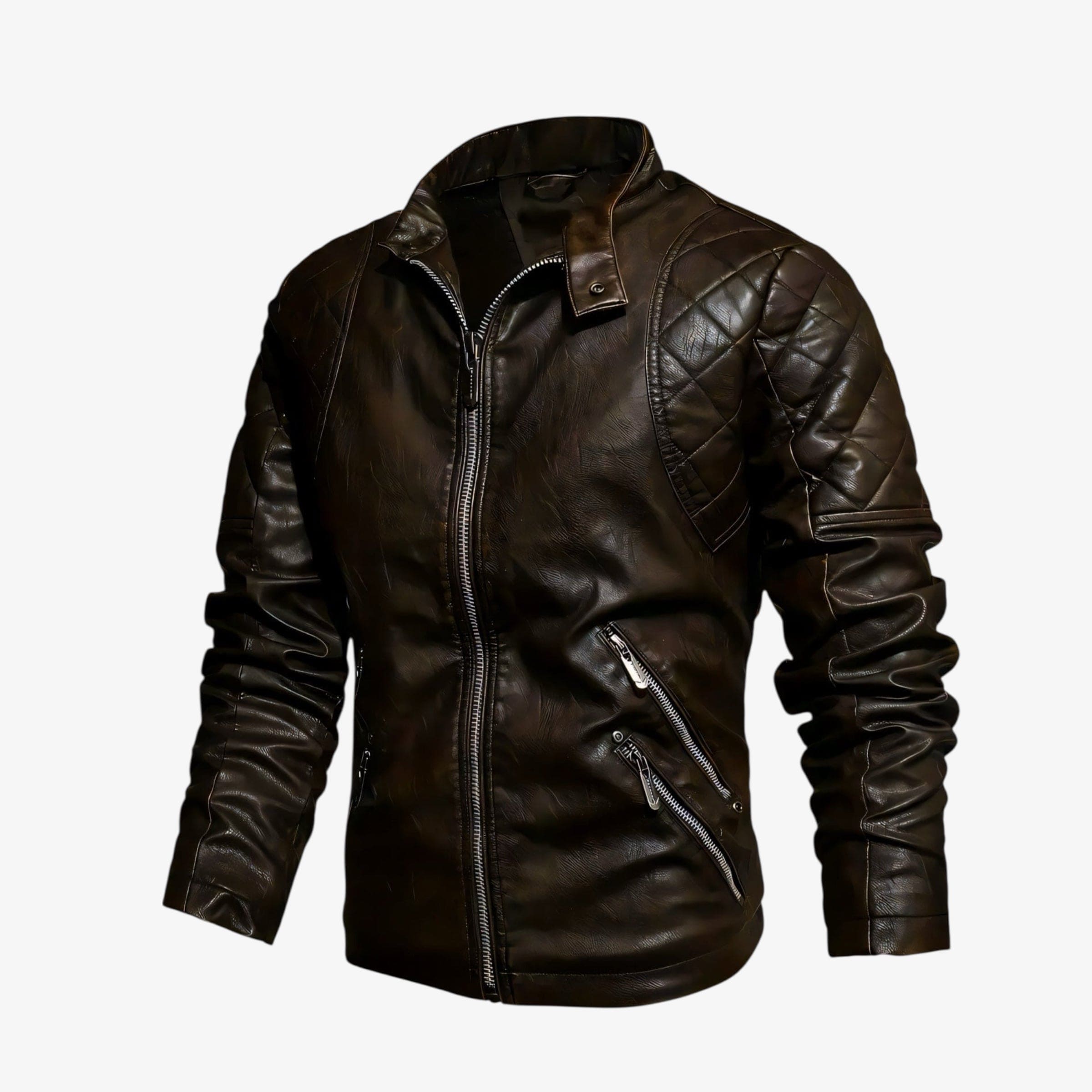 Muška Kožna Jesenja Jakna Urban Rebel Burbon