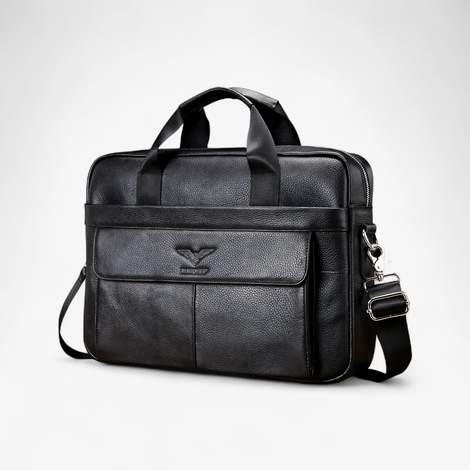 MUŠKA KOŽNA TORBA U CRNOJ BOJI ZA LAPTOP 13/15 Inča – NORDEEP