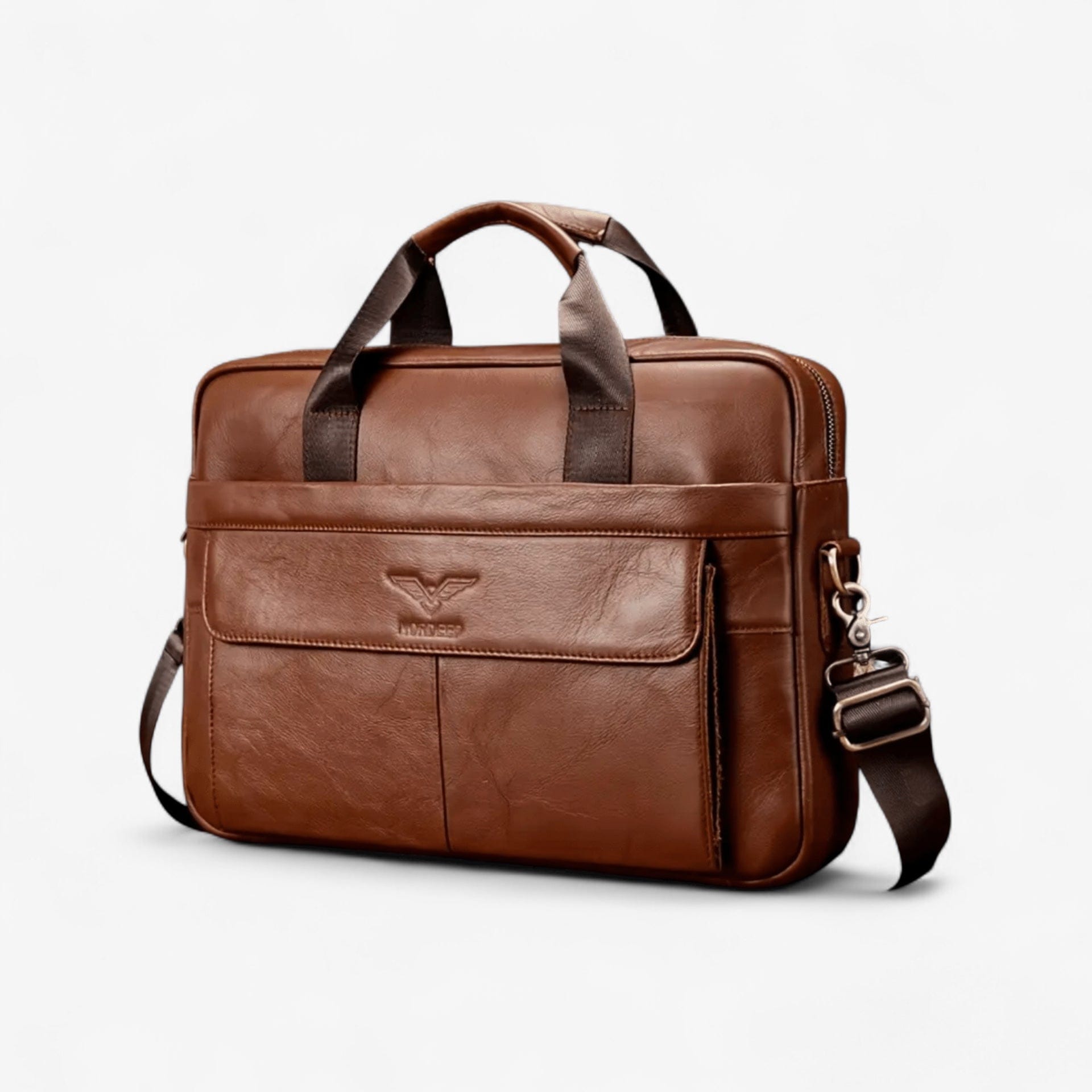 MUŠKA KOŽNA TORBA ZA LAPTOP 13/15 Inča – NORDEEP BROWN