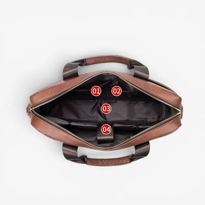 MUŠKA KOŽNA TORBA ZA LAPTOP 13/15 Inča – NORDEEP BROWN