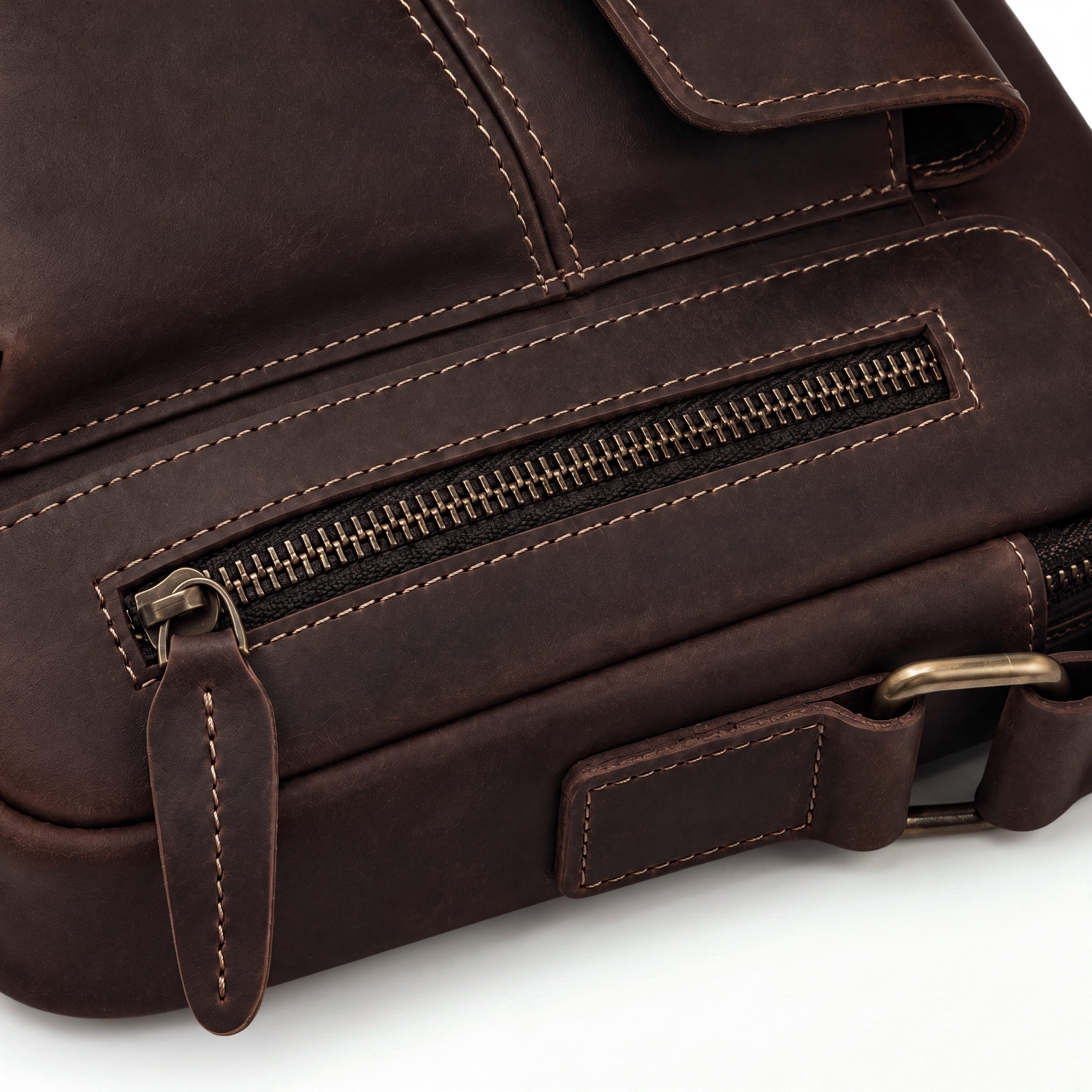 MUŠKA KOŽNA TORBA ZA LAPTOP 13/15 Inča – NORDEEP BROWN