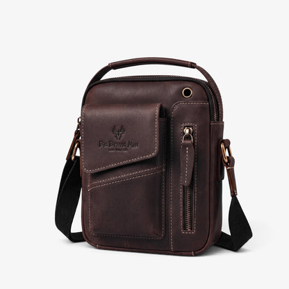 MUŠKA KOŽNA TORBA ZA LAPTOP 13/15 Inča – NORDEEP BROWN