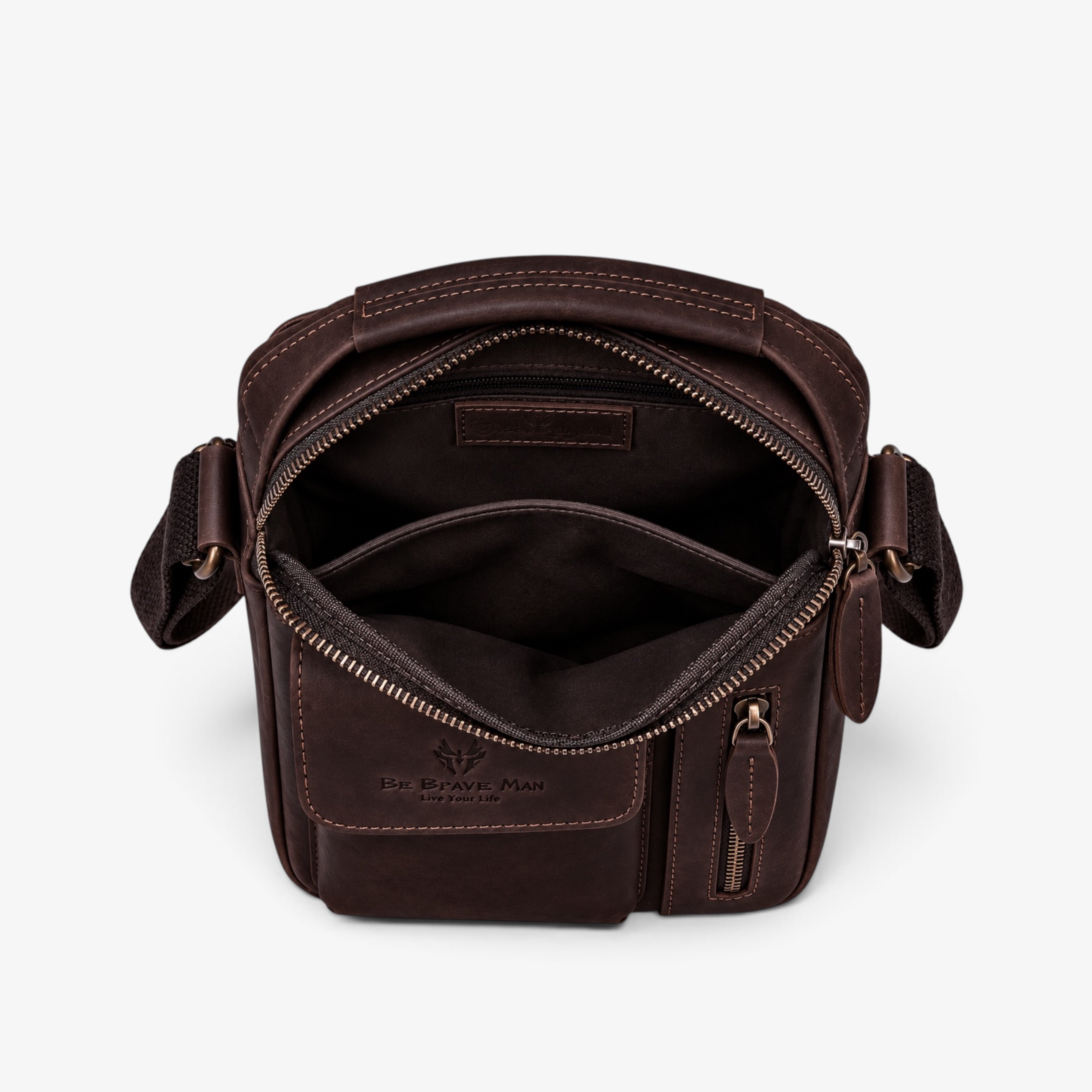 MUŠKA KOŽNA TORBA ZA LAPTOP 13/15 Inča – NORDEEP BROWN