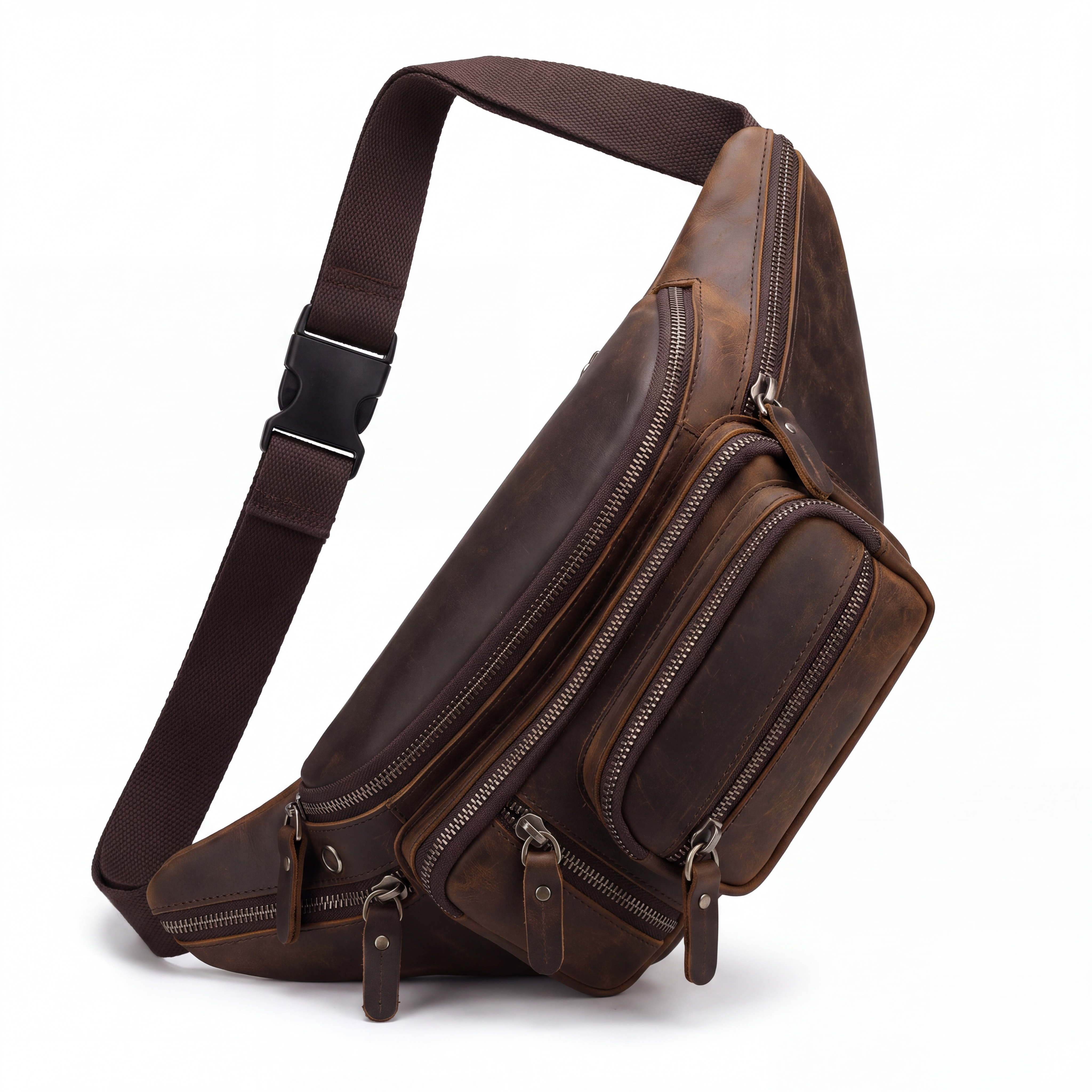 Muška Kožna Torbica Taur - Dark Brown 🦬