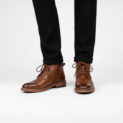 Muške Kožne Duboke Cipele Oxfords – Braon Boja