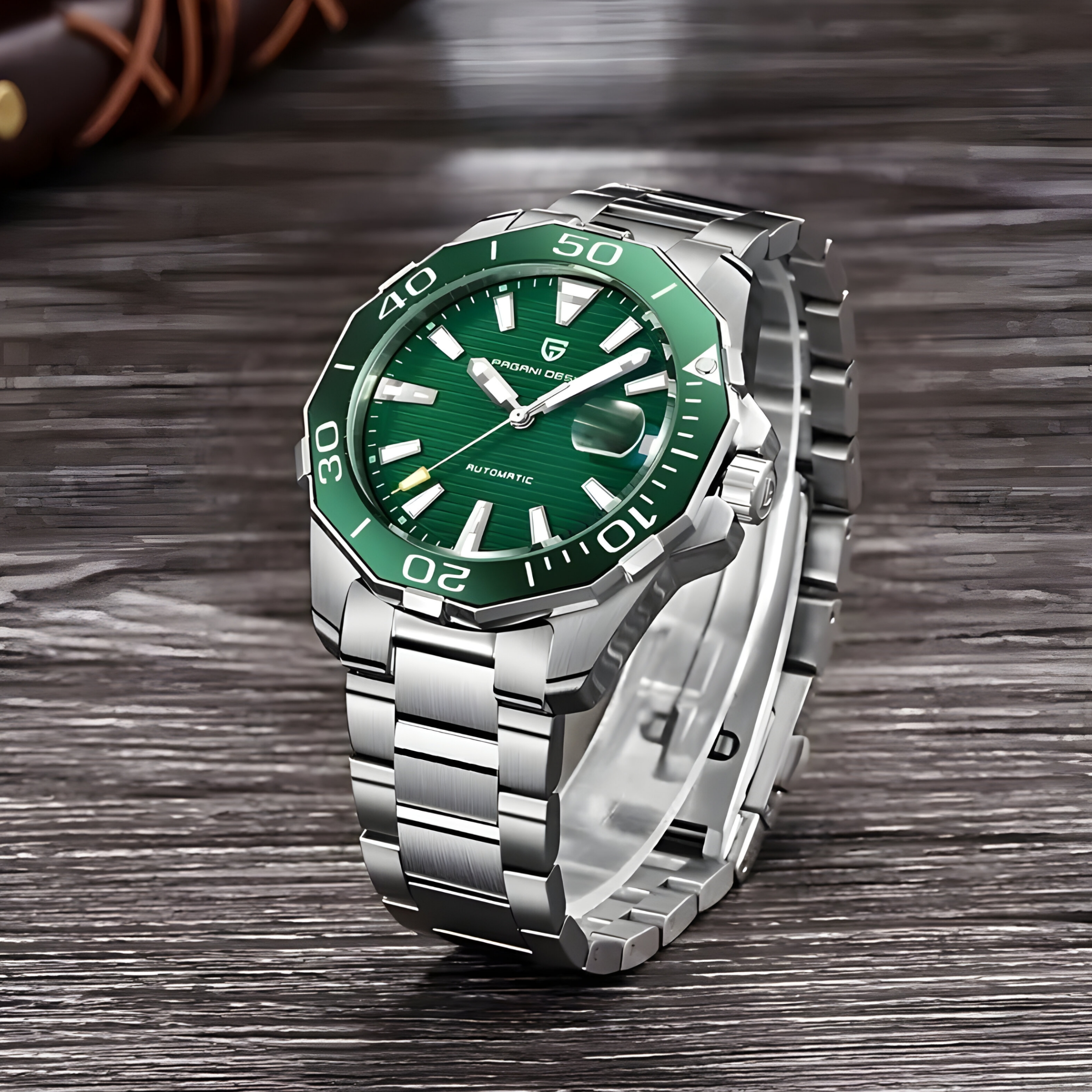 Muški Automatik Sat Pagani Design PD1617 – Green Seamaster