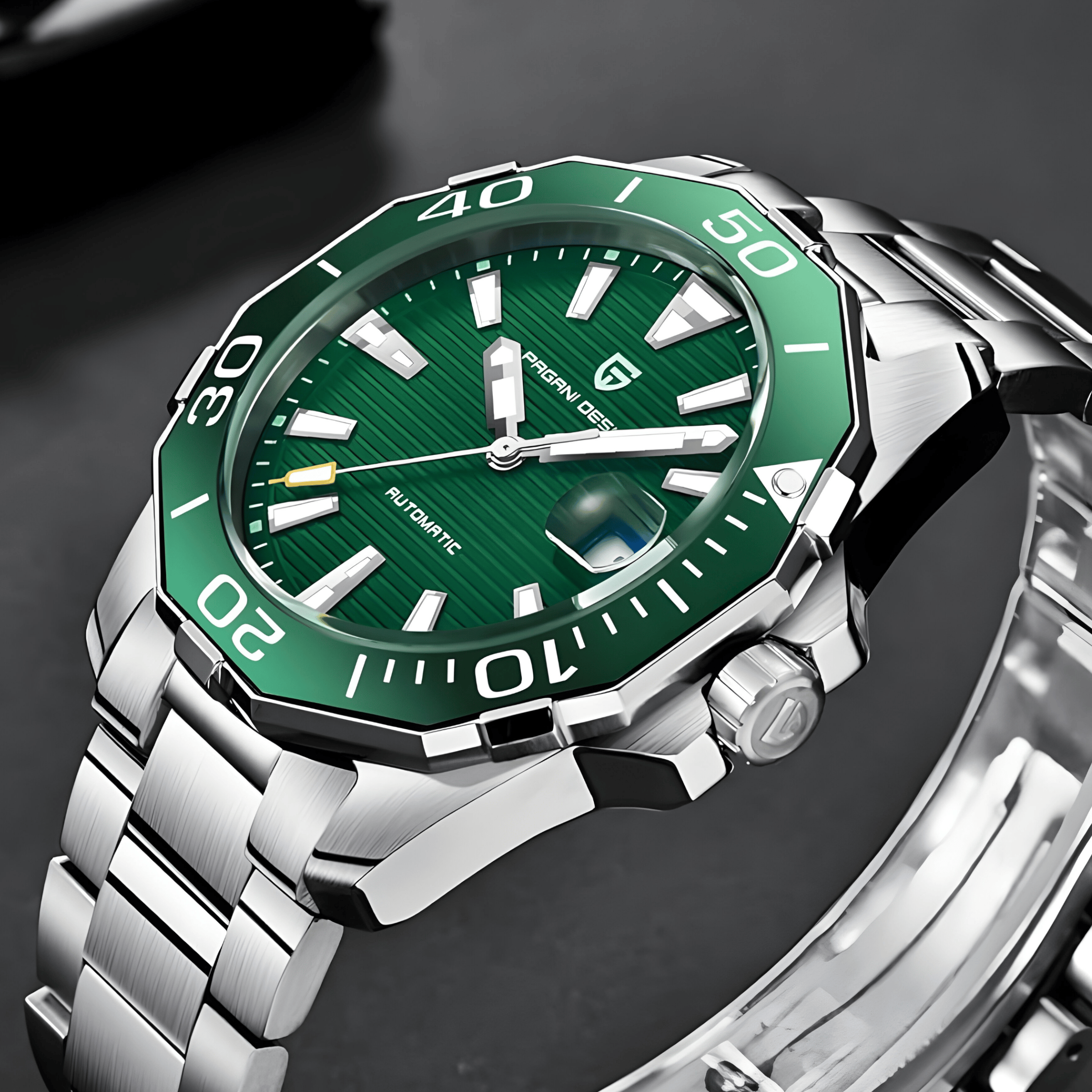 Muški Automatik Sat Pagani Design PD1617 – Green Seamaster