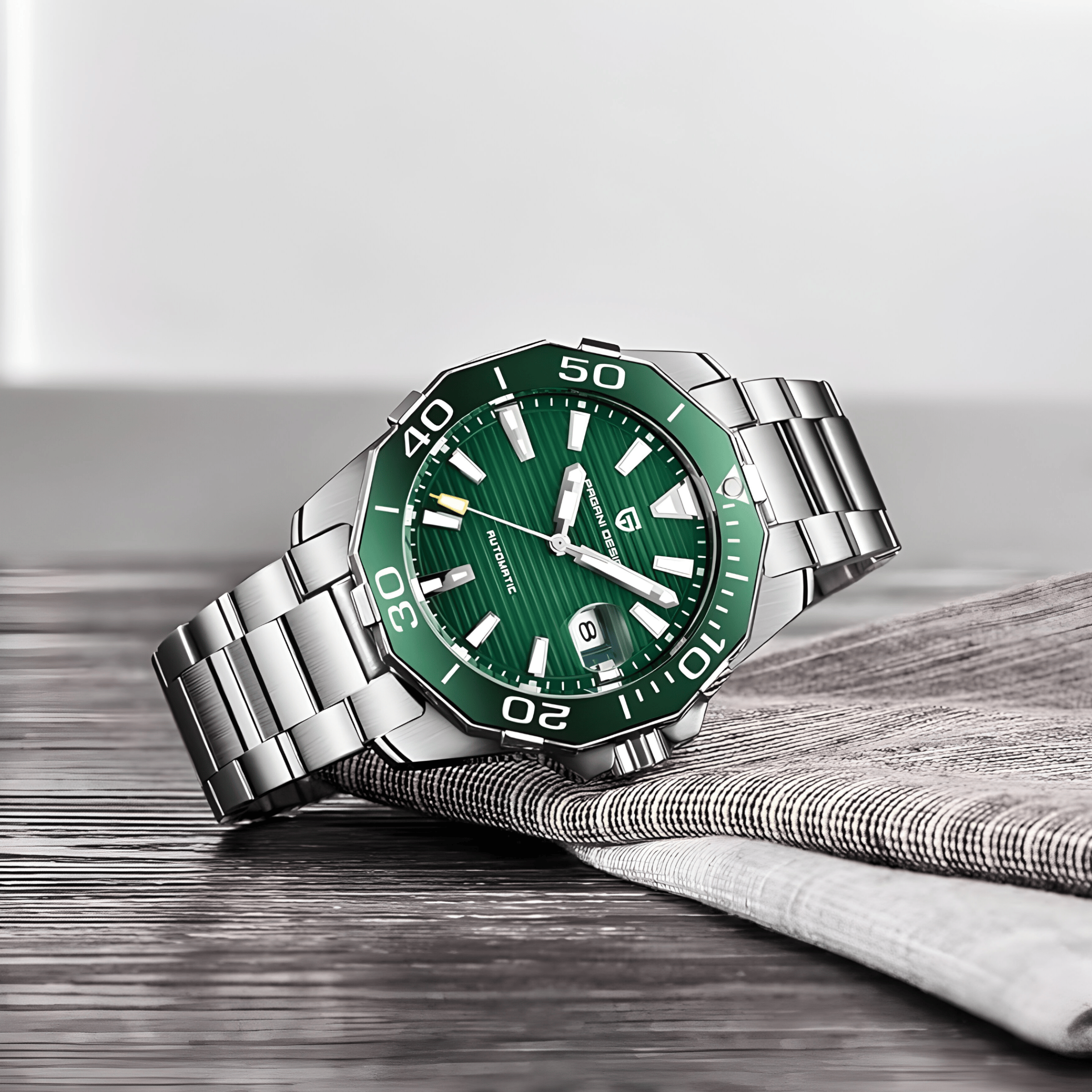 Muški Automatik Sat Pagani Design PD1617 – Green Seamaster