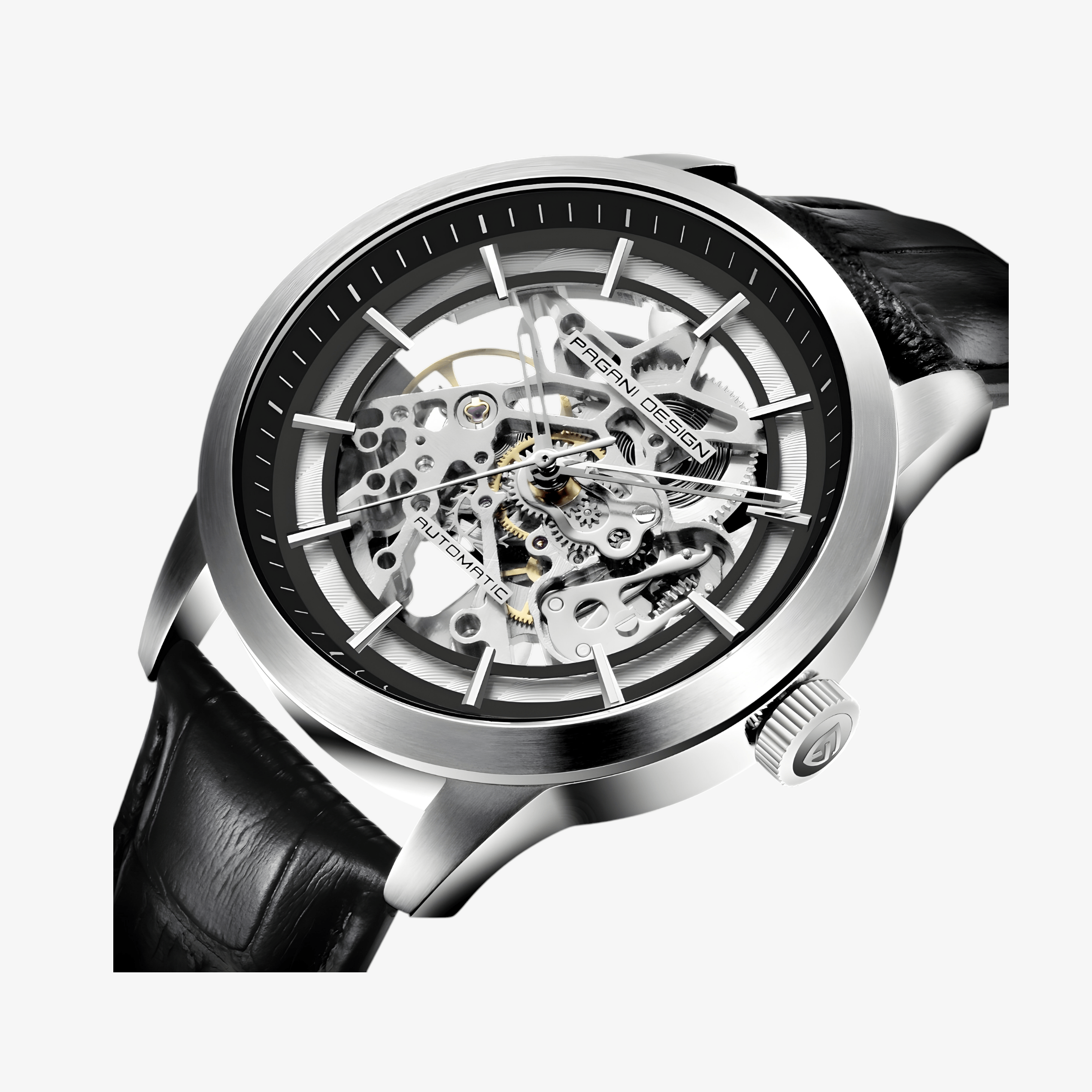 Muški Automatik Sat Pagani Design PD1638 Skeleton - Black