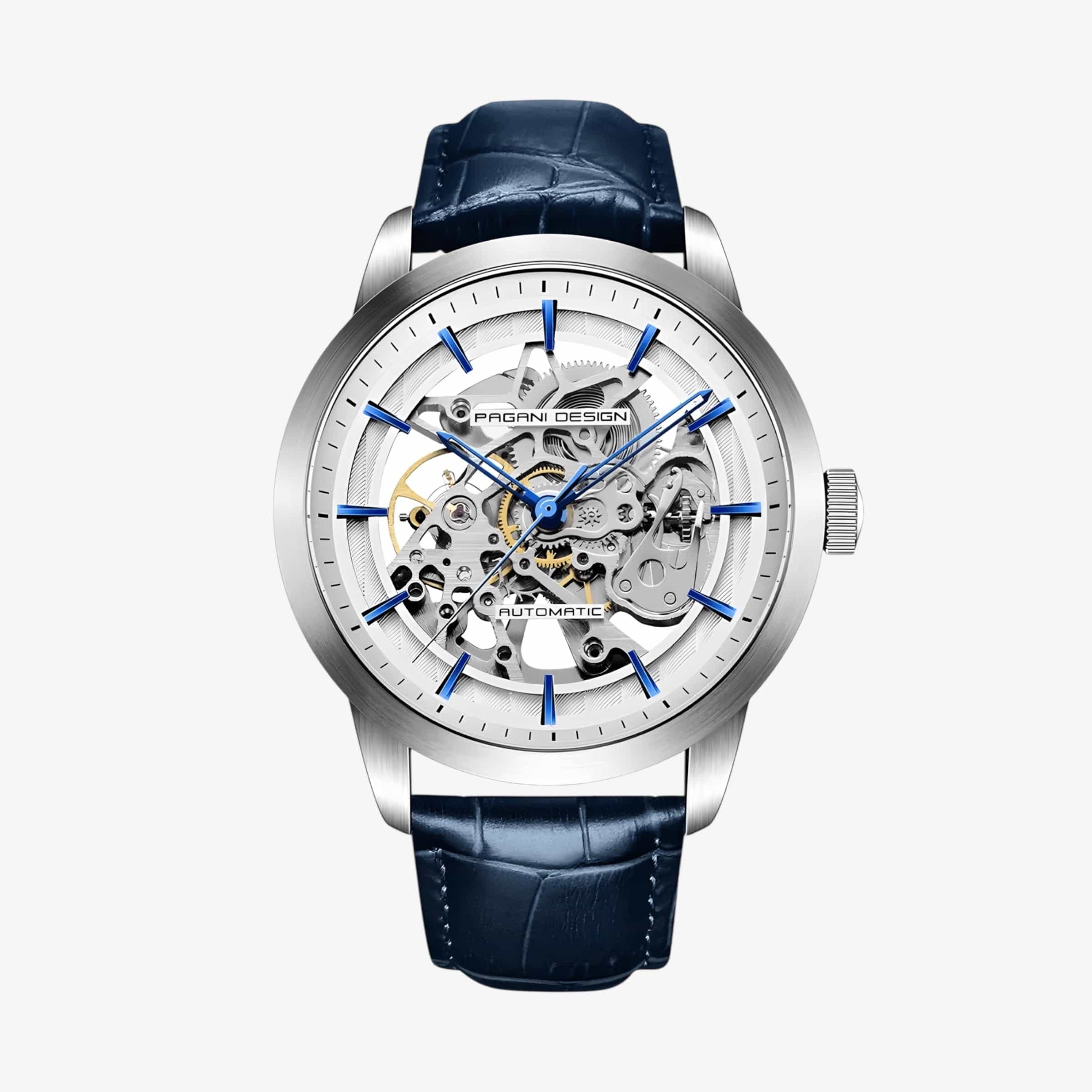 Muški Automatik Sat Pagani Design PD1638 Skeleton - Blue