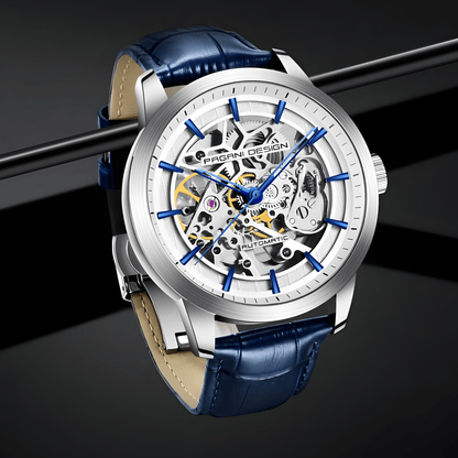 Muški Automatik Sat Pagani Design PD1638 Skeleton - Blue