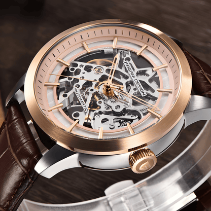 Muški Automatik Sat Pagani Design PD1638 Skeleton - Brown