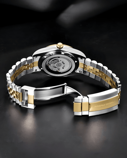 Muški Automatik Sat Pagani Design PD1645 - Black/Gold Homage