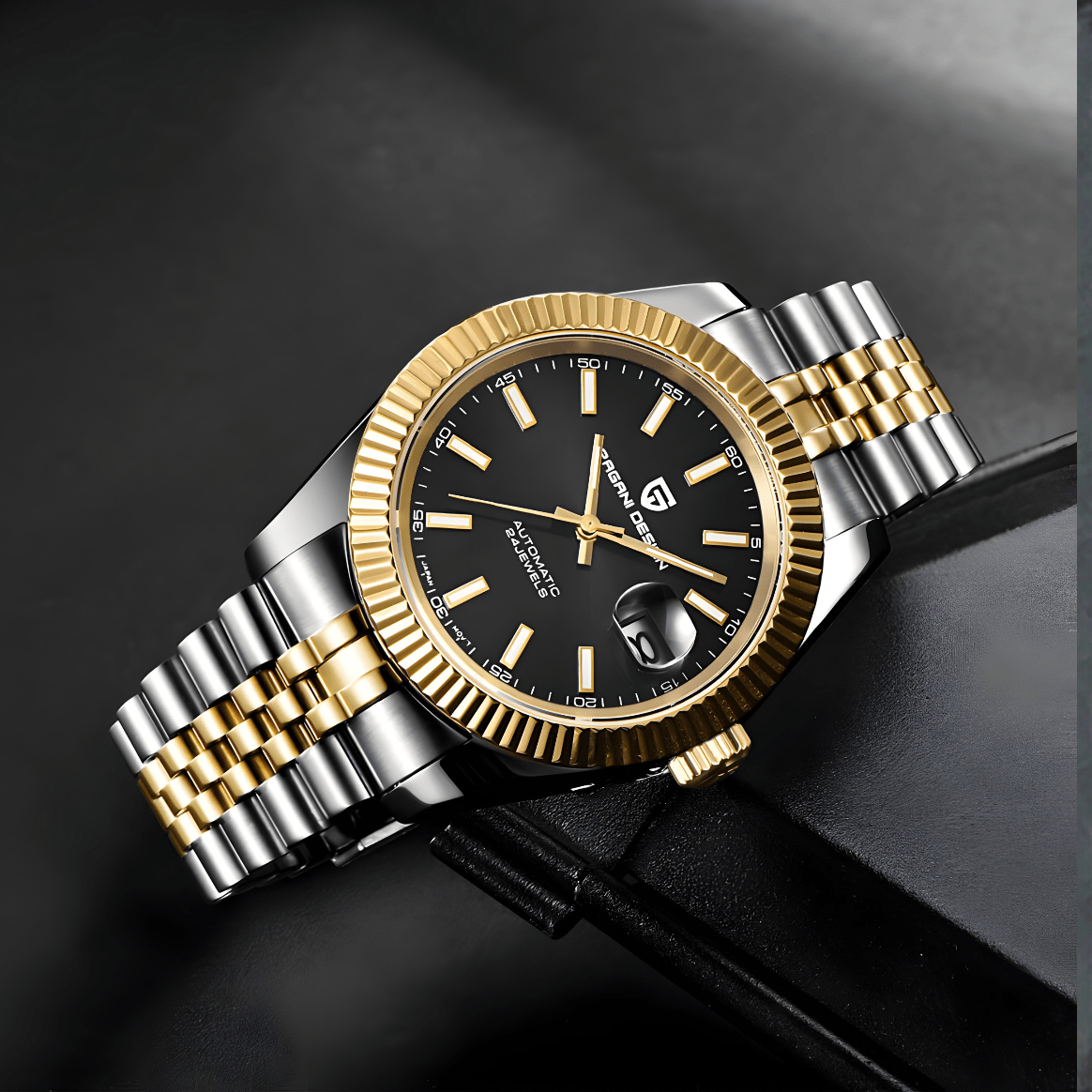 Muški Automatik Sat Pagani Design PD1645 - Black/Gold Homage