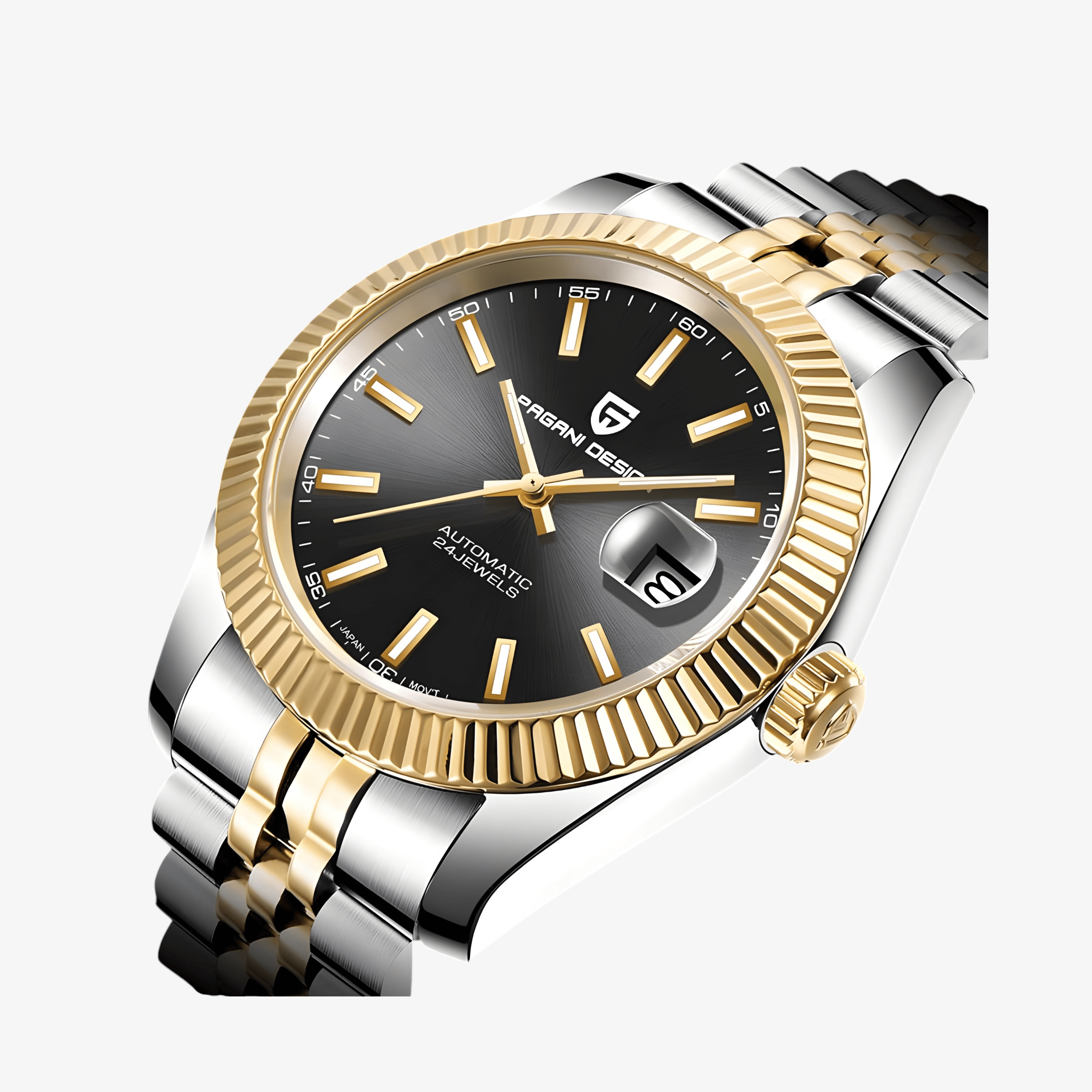 Muški Automatik Sat Pagani Design PD1645 - Black/Gold Homage