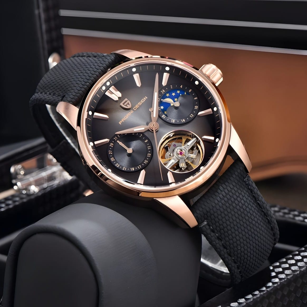 Muški Automatik Sat Pagani Desing PD-YS021 - Black/Gold