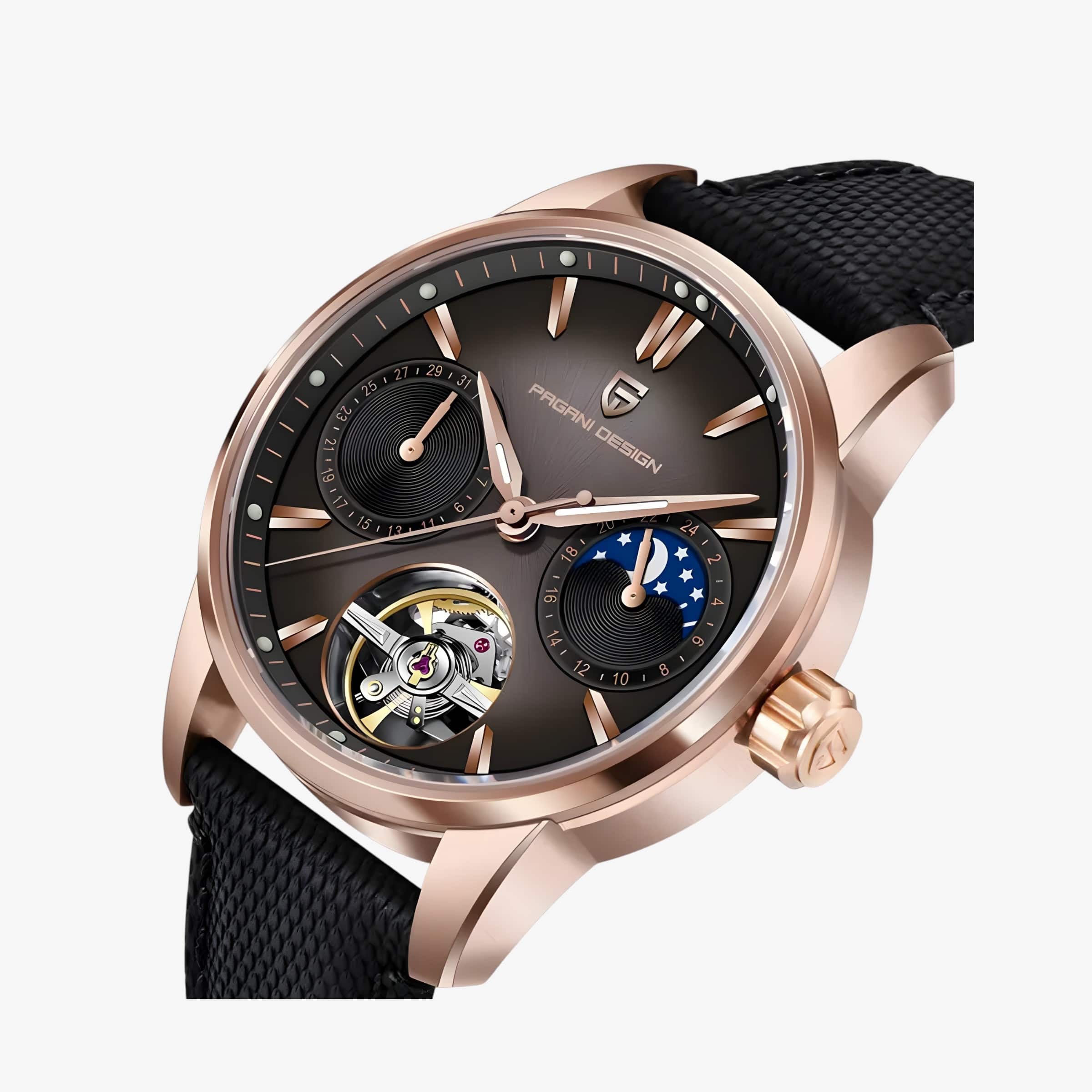 Muški Automatik Sat Pagani Desing PD-YS021 - Black/Gold