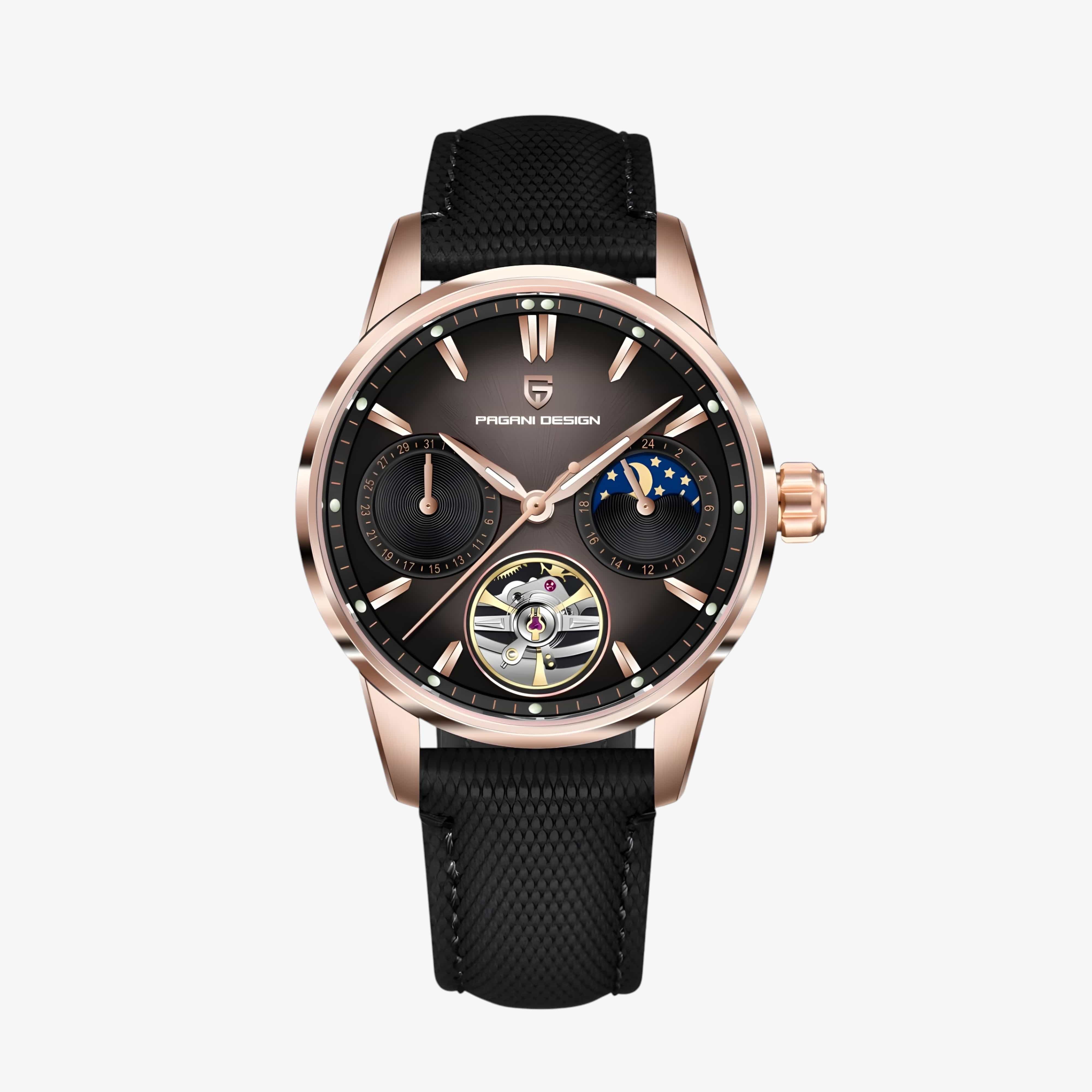 Muški Automatik Sat Pagani Desing PD-YS021 - Black/Gold