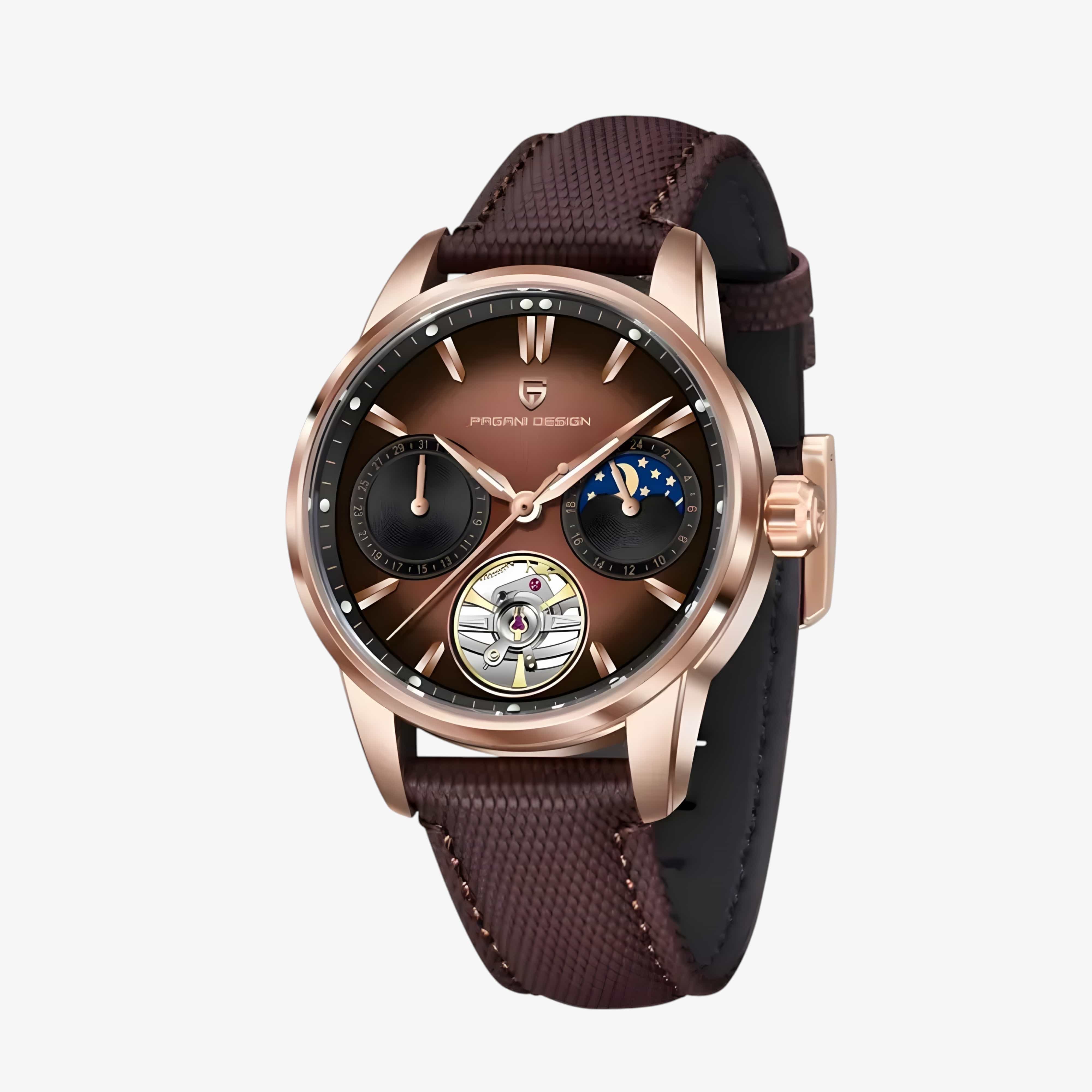 Muški Automatik Sat Pagani Desing PD-YS021 - Brown/Gold