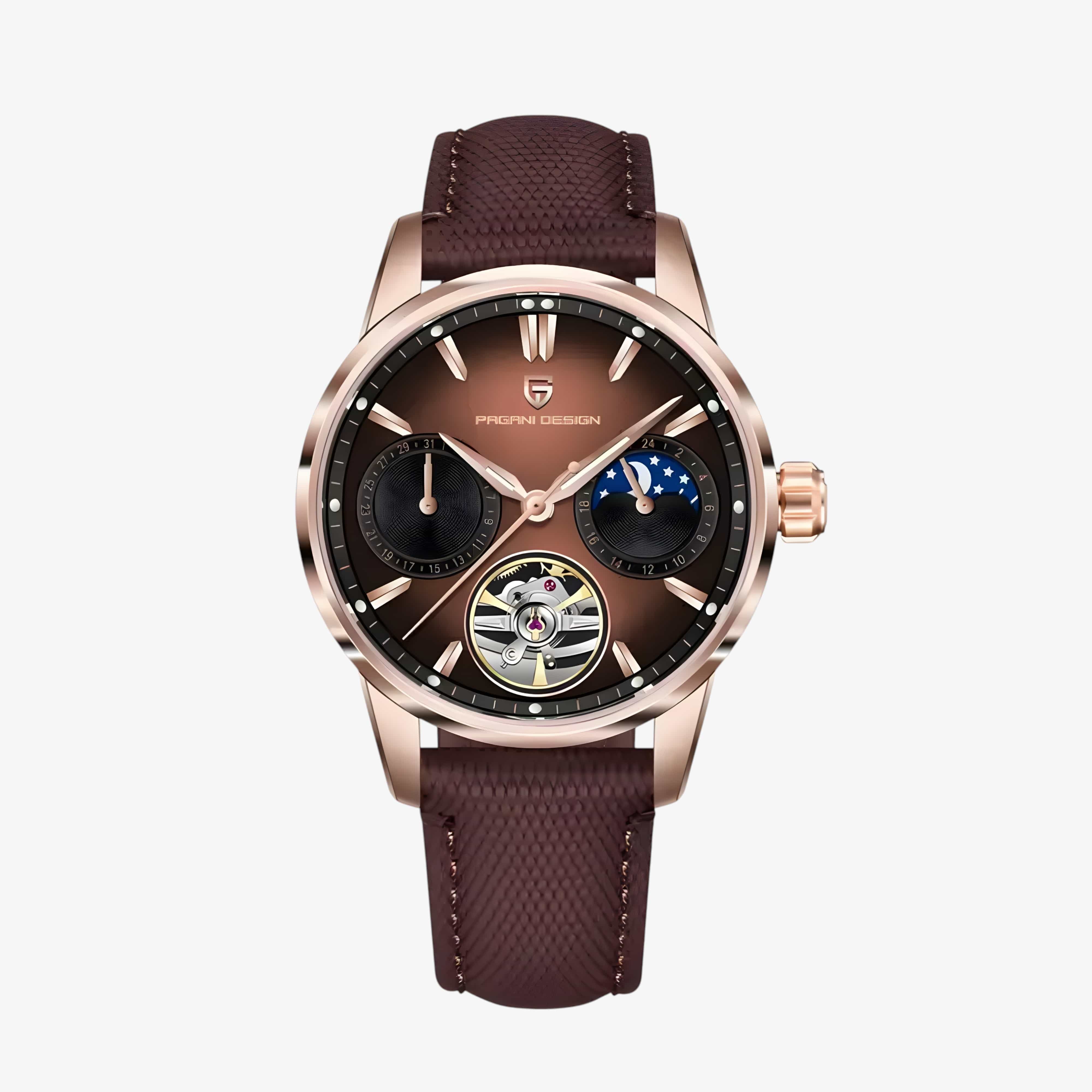 Muški Automatik Sat Pagani Desing PD-YS021 - Brown/Gold