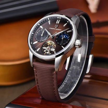 Muški Automatik Sat Pagani Desing PD-YS021 - Brown/Silver