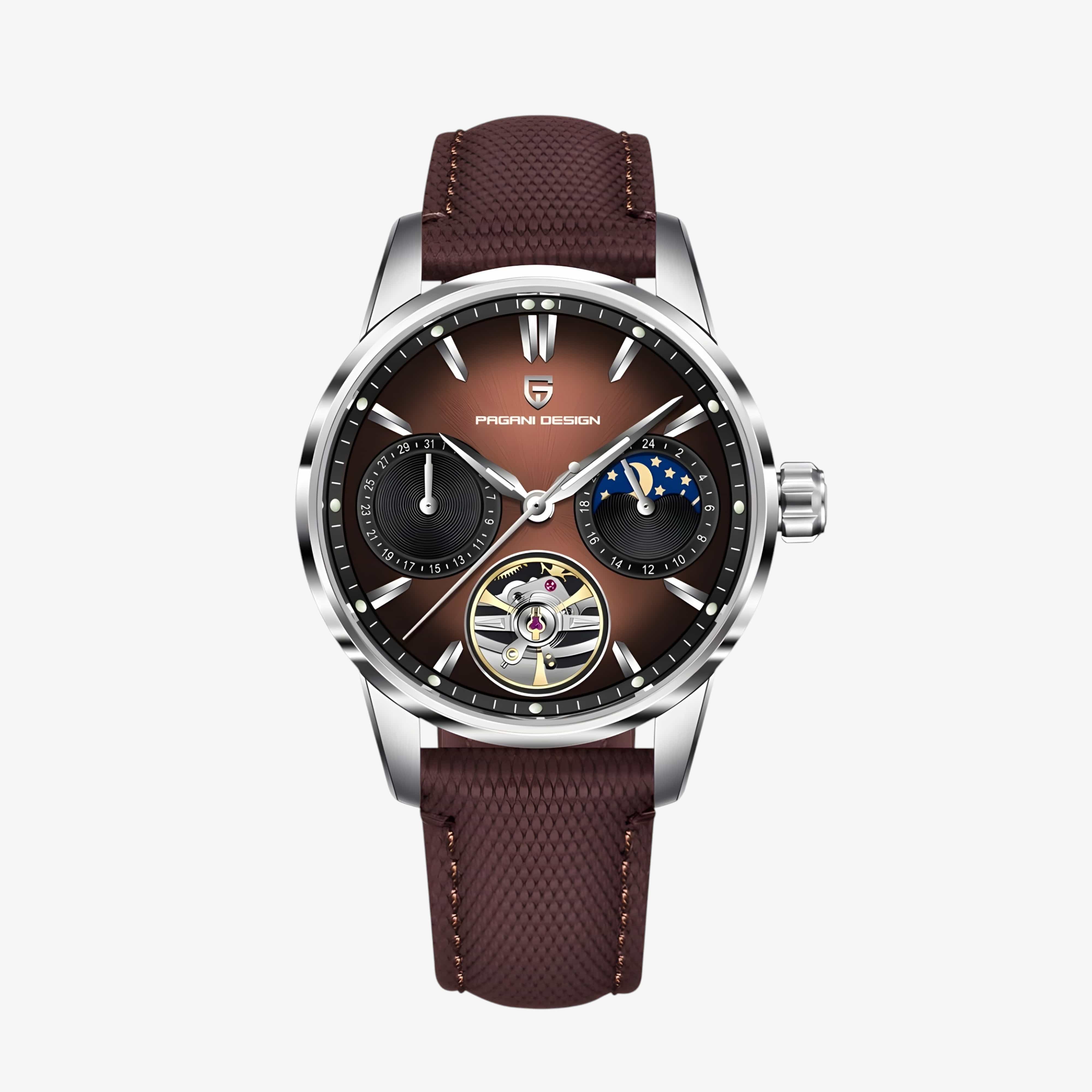 Muški Automatik Sat Pagani Desing PD-YS021 - Brown/Silver