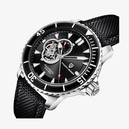 Muški Automatik Sat Pagani Desing PD1674 Tourbillon - Black/Silver