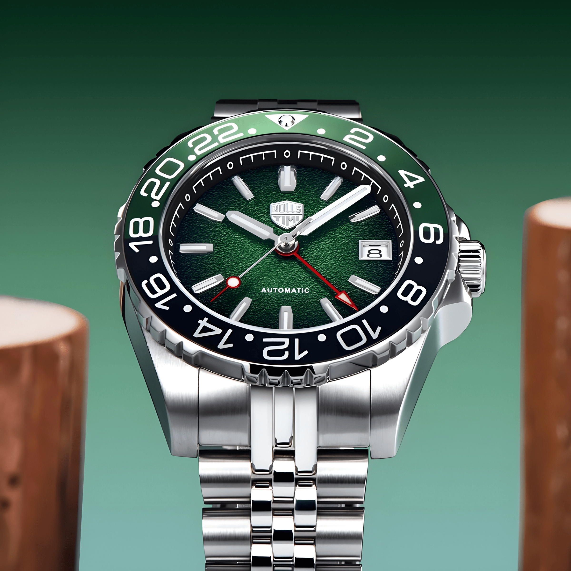 Muški Automatik Sat RollsTimi RT7935 - Green GMT Homage
