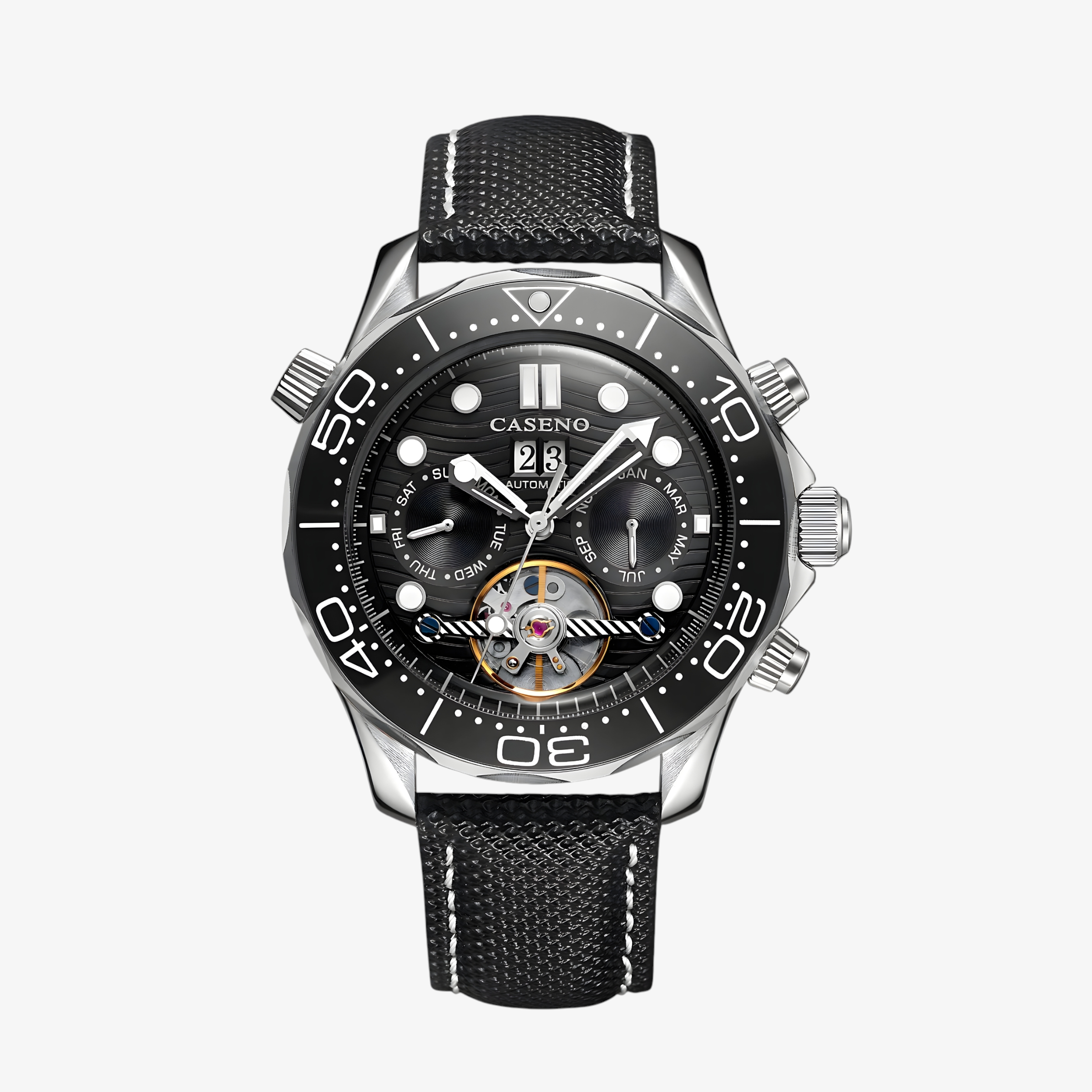Muški Automatski Sat CASENO 3277G - Crna Boja