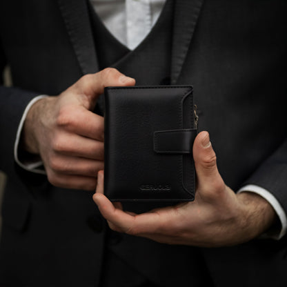 Muški Kožni Novčanik Geruola - Black 🦬