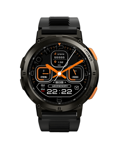Prednja strana – aktivan ekran
Muški pametni sat Kospet Tank T2 – prednji prikaz ekrana, rugged dizajn