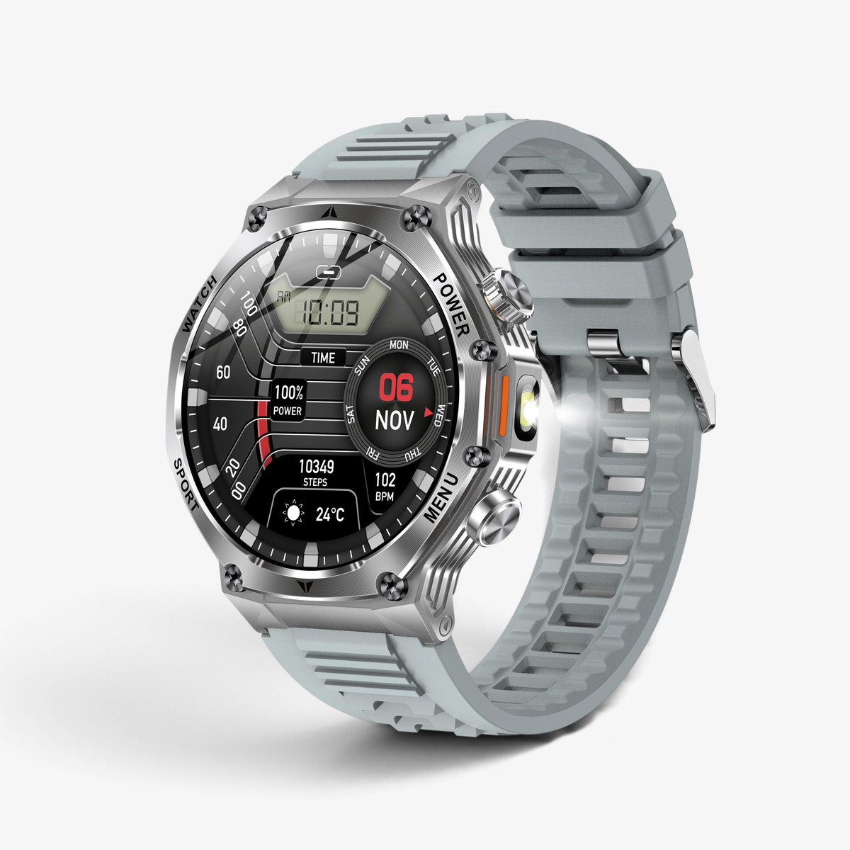 Muški Pametni Sat Military AK82 - Silver